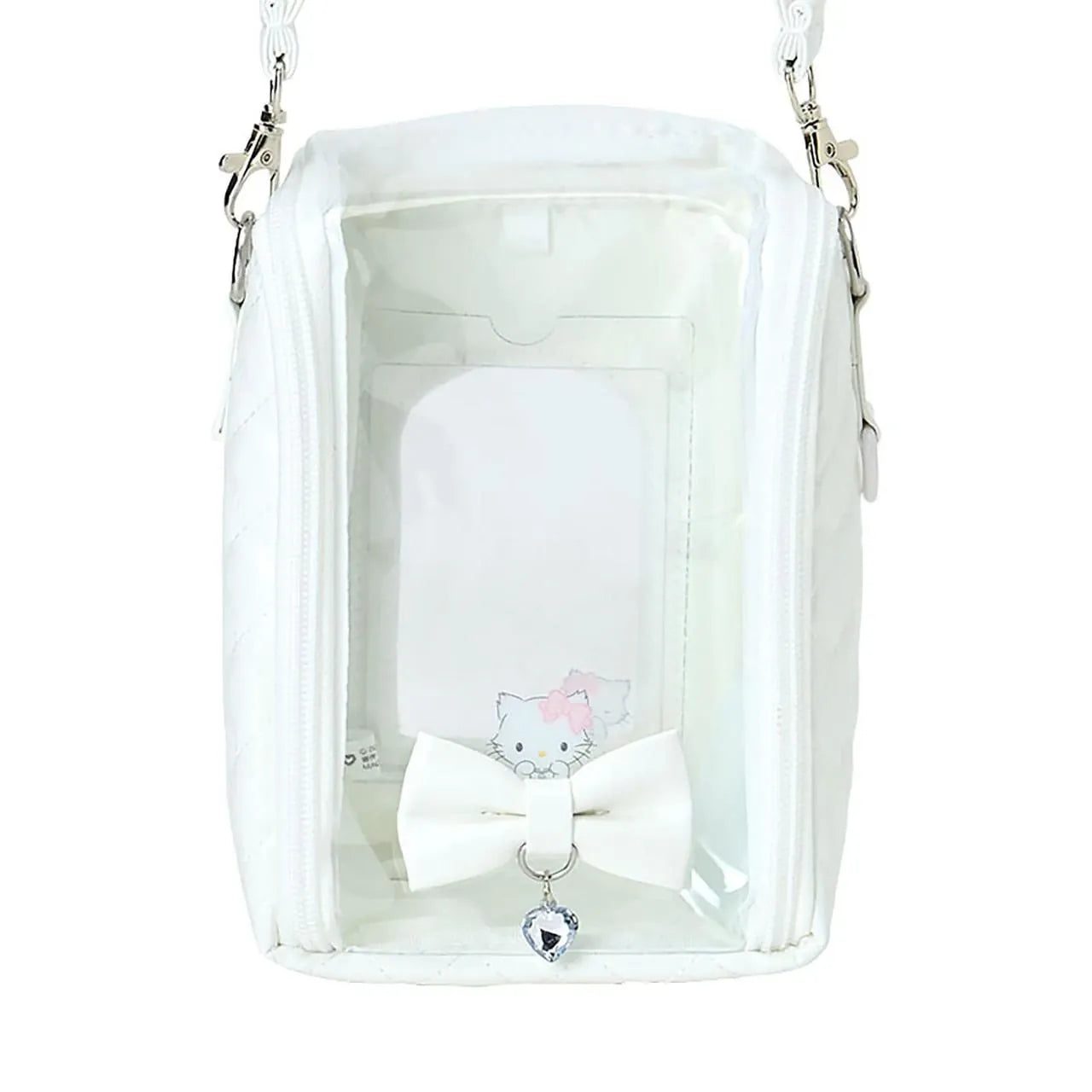 Enesco Sanrio Enjoy Idol Doll Carrying Quilted Pouch with Clear Windows (4 to Choose From) Charmmy Kitty Kawaii Gifts 4550624876940