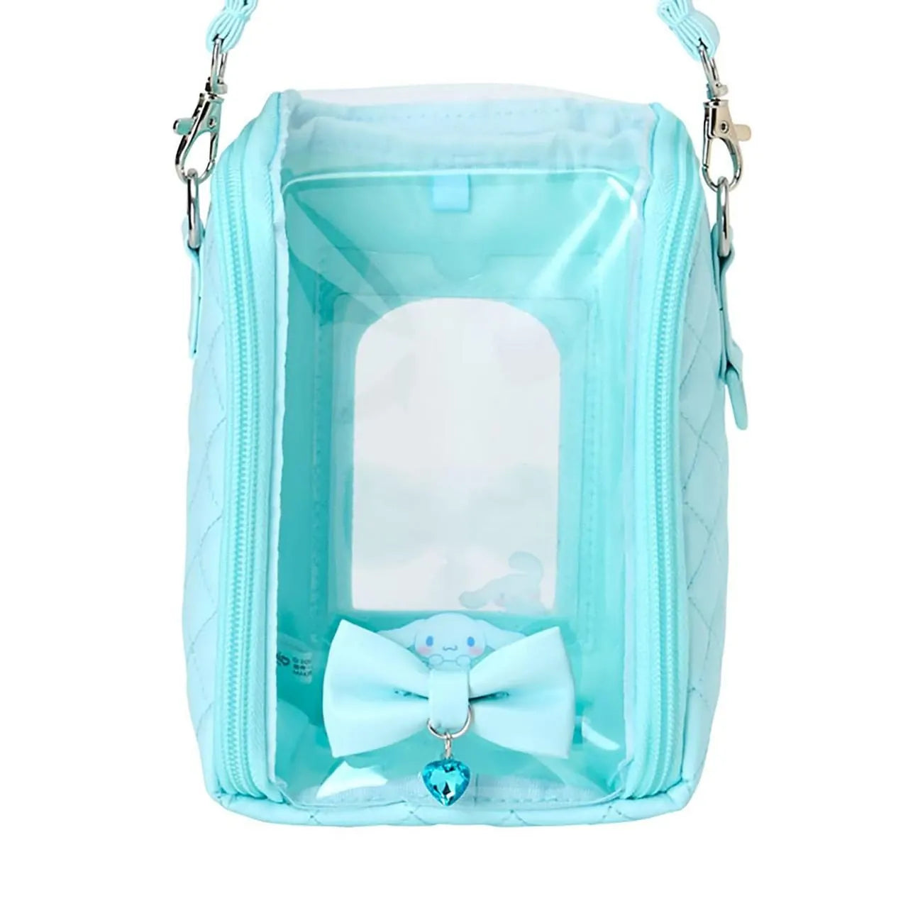Enesco Sanrio Enjoy Idol Doll Carrying Quilted Pouch with Clear Windows (4 to Choose From) Cinnamoroll Kawaii Gifts 4550624876728