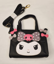 Enesco Sanrio Original Kuromi Handbags with Shoulder Straps Black Kawaii Gifts 4901610892459