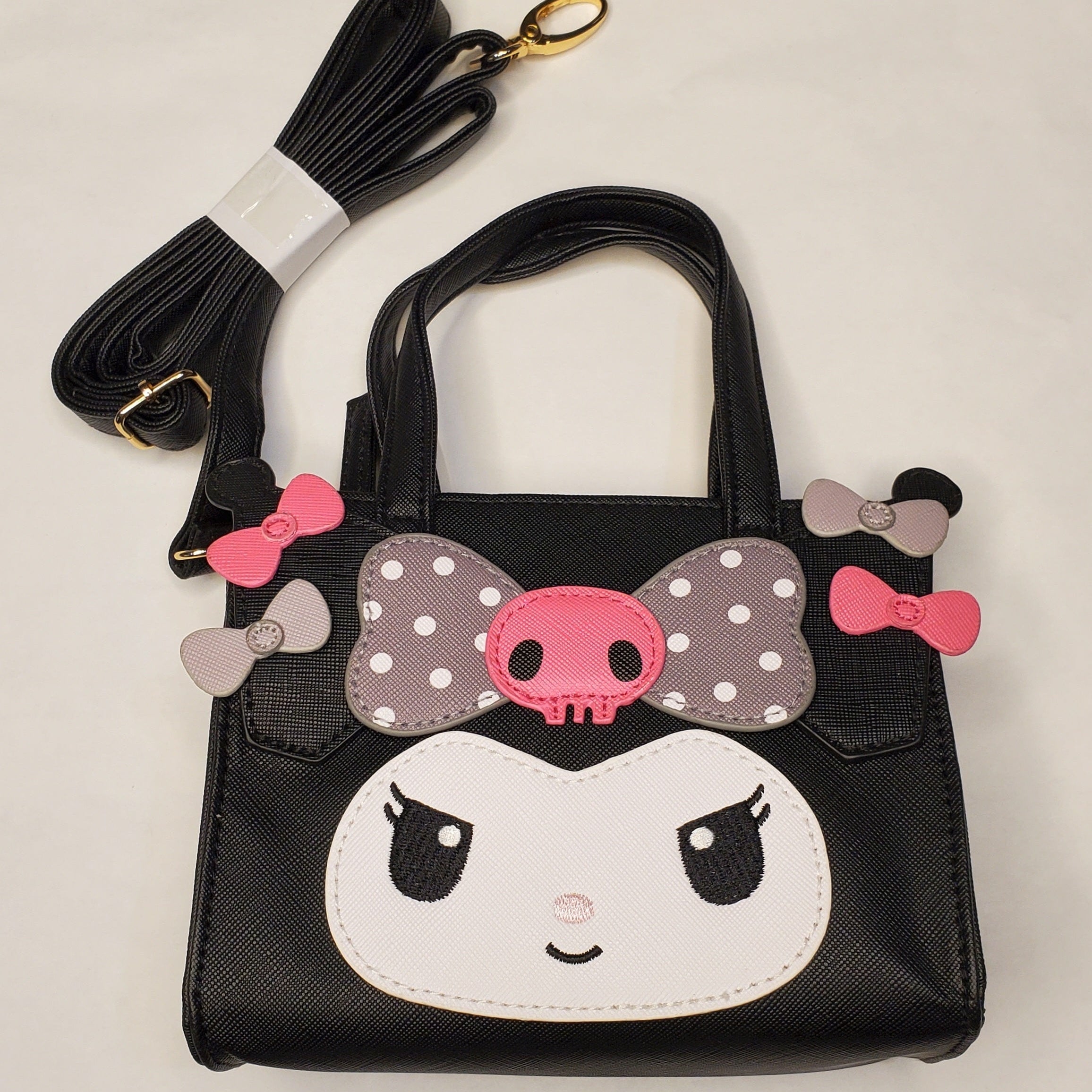 Enesco Sanrio Original Kuromi Handbags with Shoulder Straps Black Kawaii Gifts 4901610892459