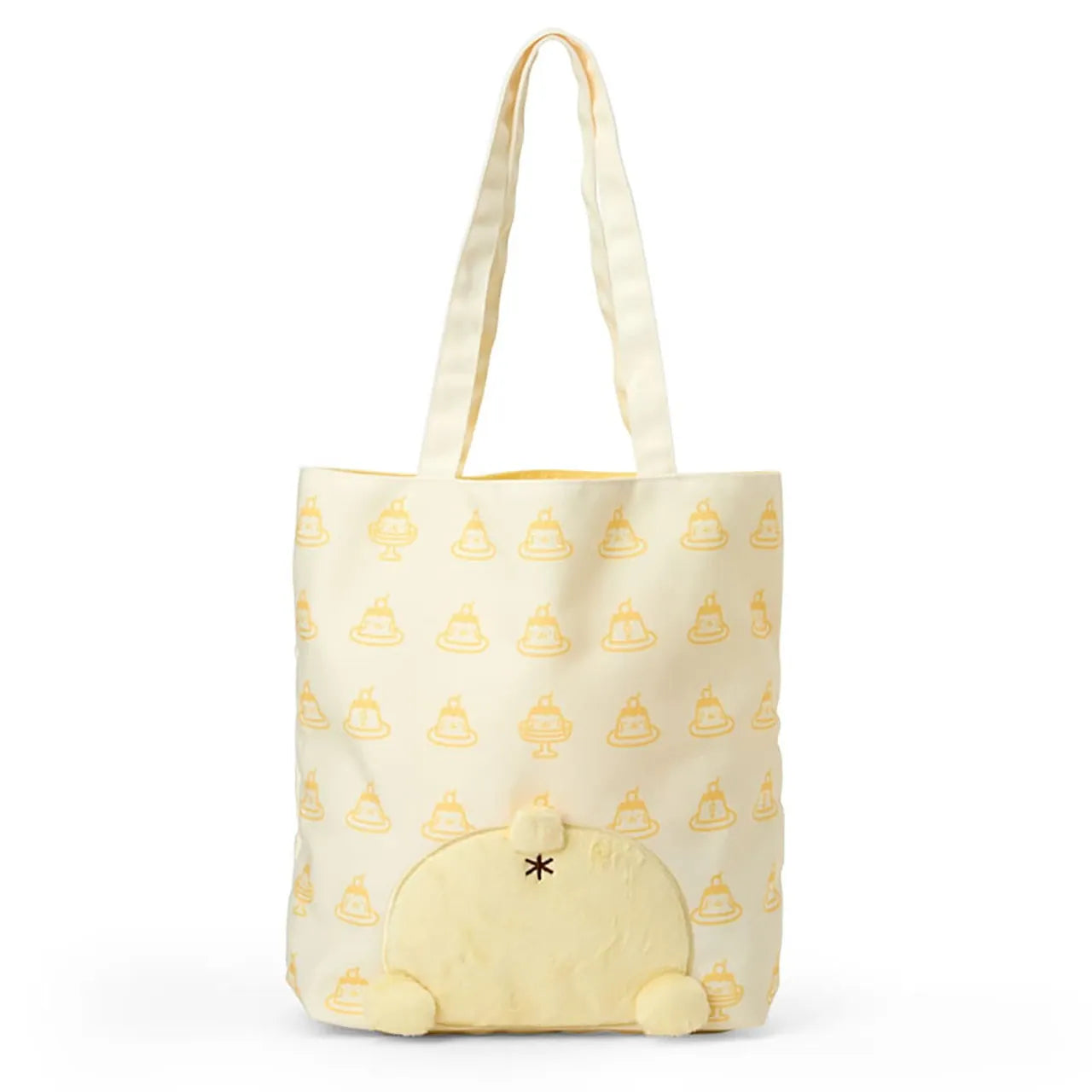Enesco Sanrio Pompompurin 30th Anniversary Full and Happy Pudding 15.5" Tote Bag Kawaii Gifts 4550624852449