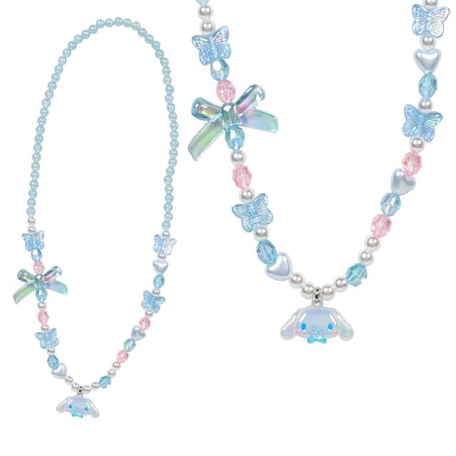 Enesco Sanrio Aurora Beaded Necklace: Cinnamoroll, Kuromi & Hello Kitty Cinnamoroll Kawaii Gifts 4550337176573