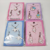 Enesco Sanrio Friends Necklace & Earrings Set: Cinnamoroll, Little Twin Stars, My Melody & Hello Kitty Kawaii Gifts