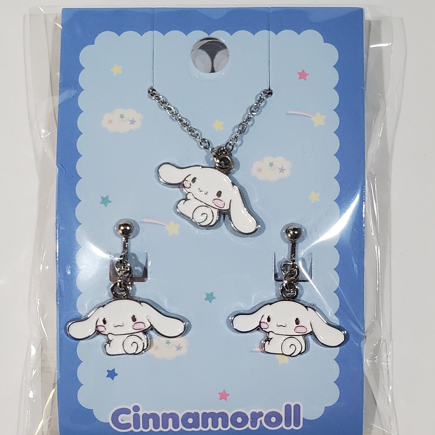 Enesco Sanrio Friends Necklace & Earrings Set: Cinnamoroll, Little Twin Stars, My Melody & Hello Kitty Kawaii Gifts