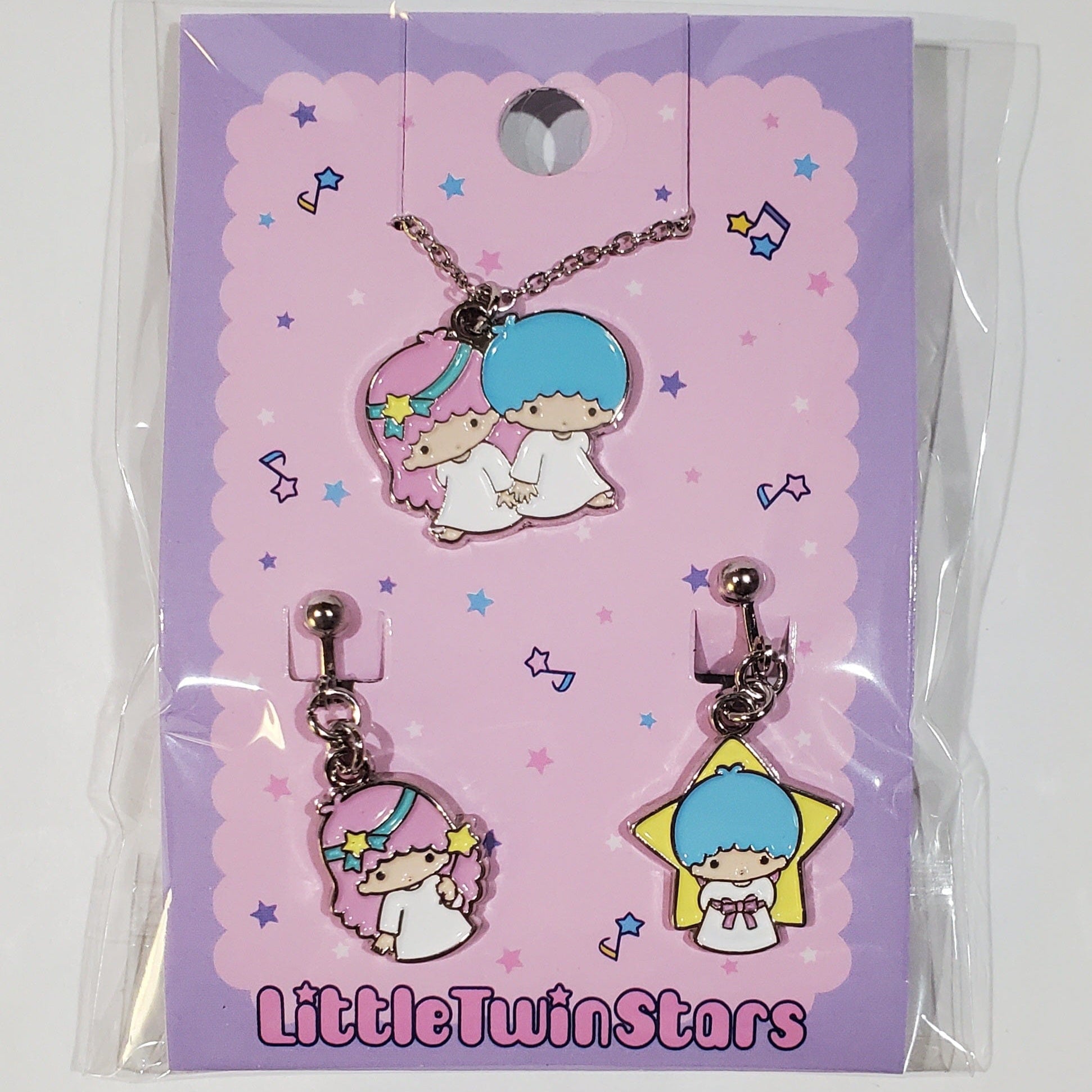 Enesco Sanrio Friends Necklace & Earrings Set: Cinnamoroll, Little Twin Stars, My Melody & Hello Kitty Kawaii Gifts