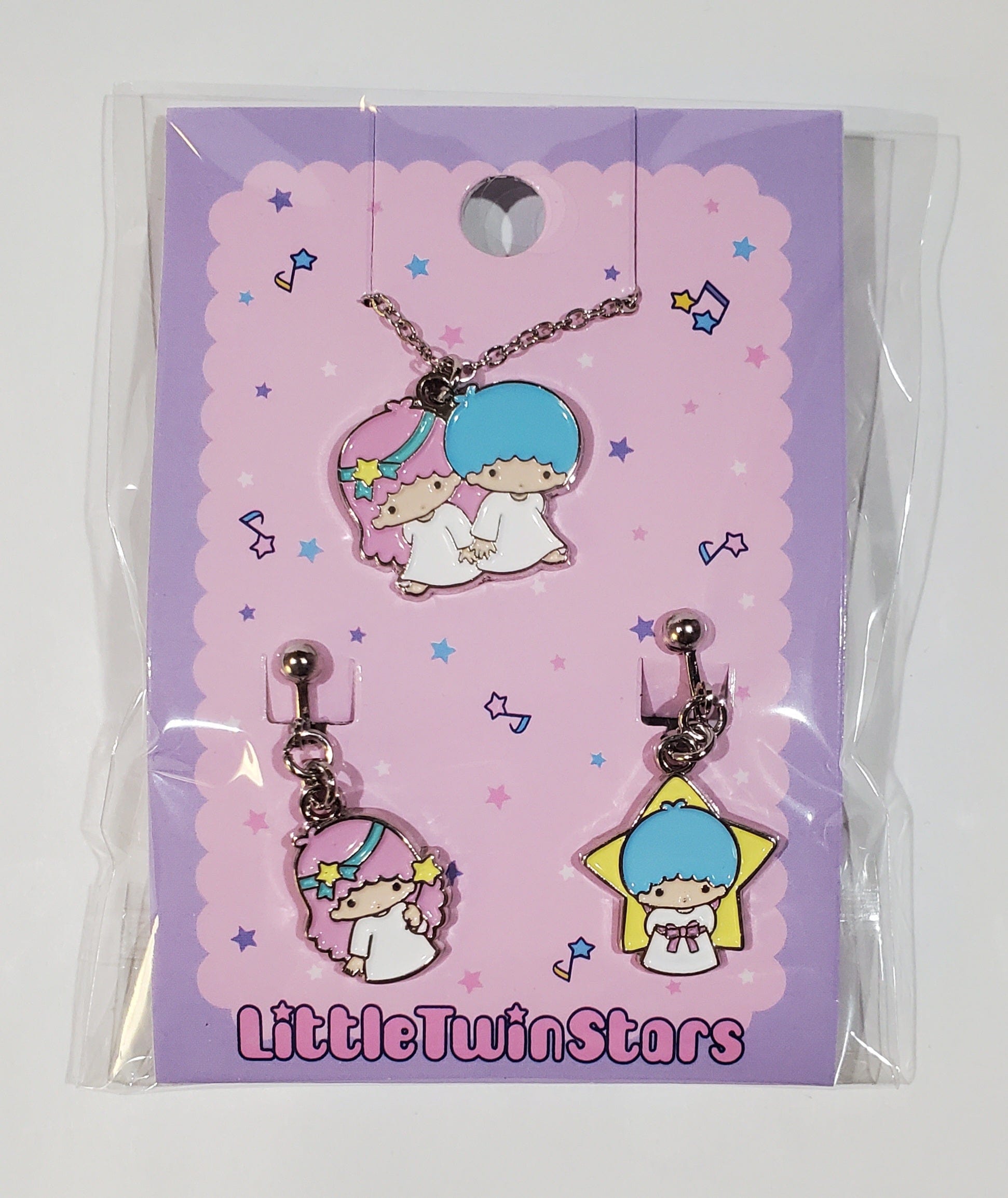 Enesco Sanrio Friends Necklace & Earrings Set: Cinnamoroll, Little Twin Stars, My Melody & Hello Kitty Kawaii Gifts