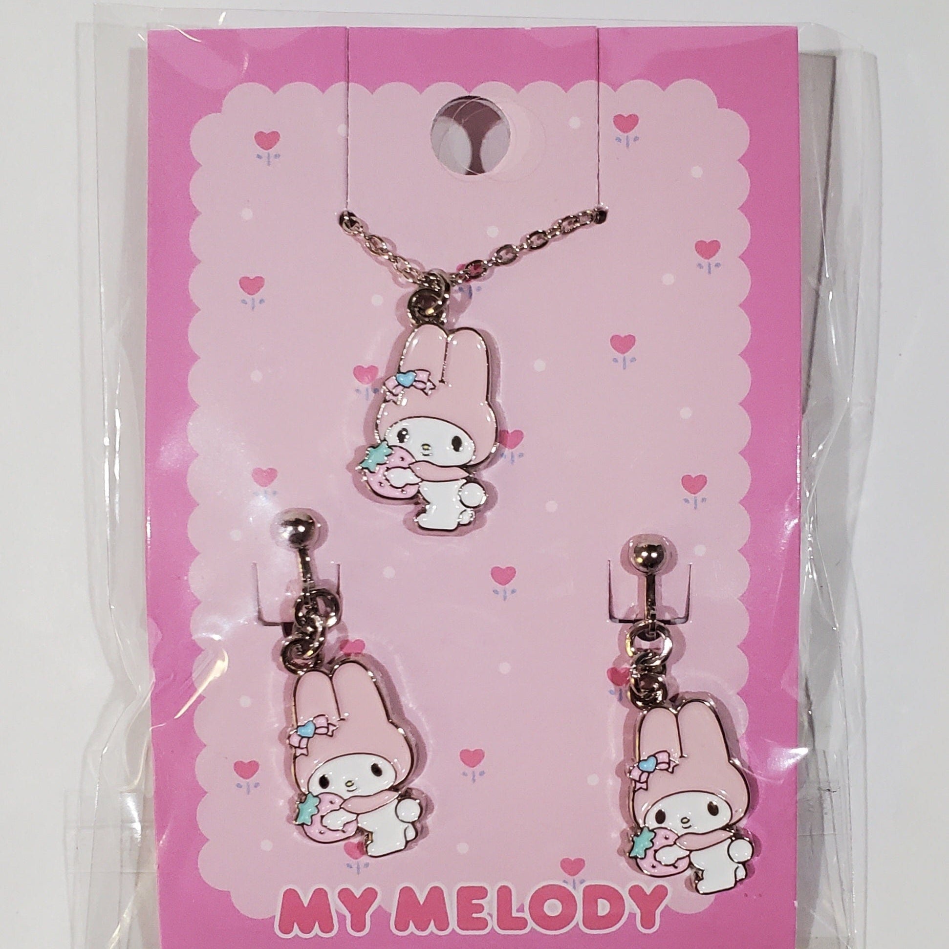 Enesco Sanrio Friends Necklace & Earrings Set: Cinnamoroll, Little Twin Stars, My Melody & Hello Kitty Kawaii Gifts