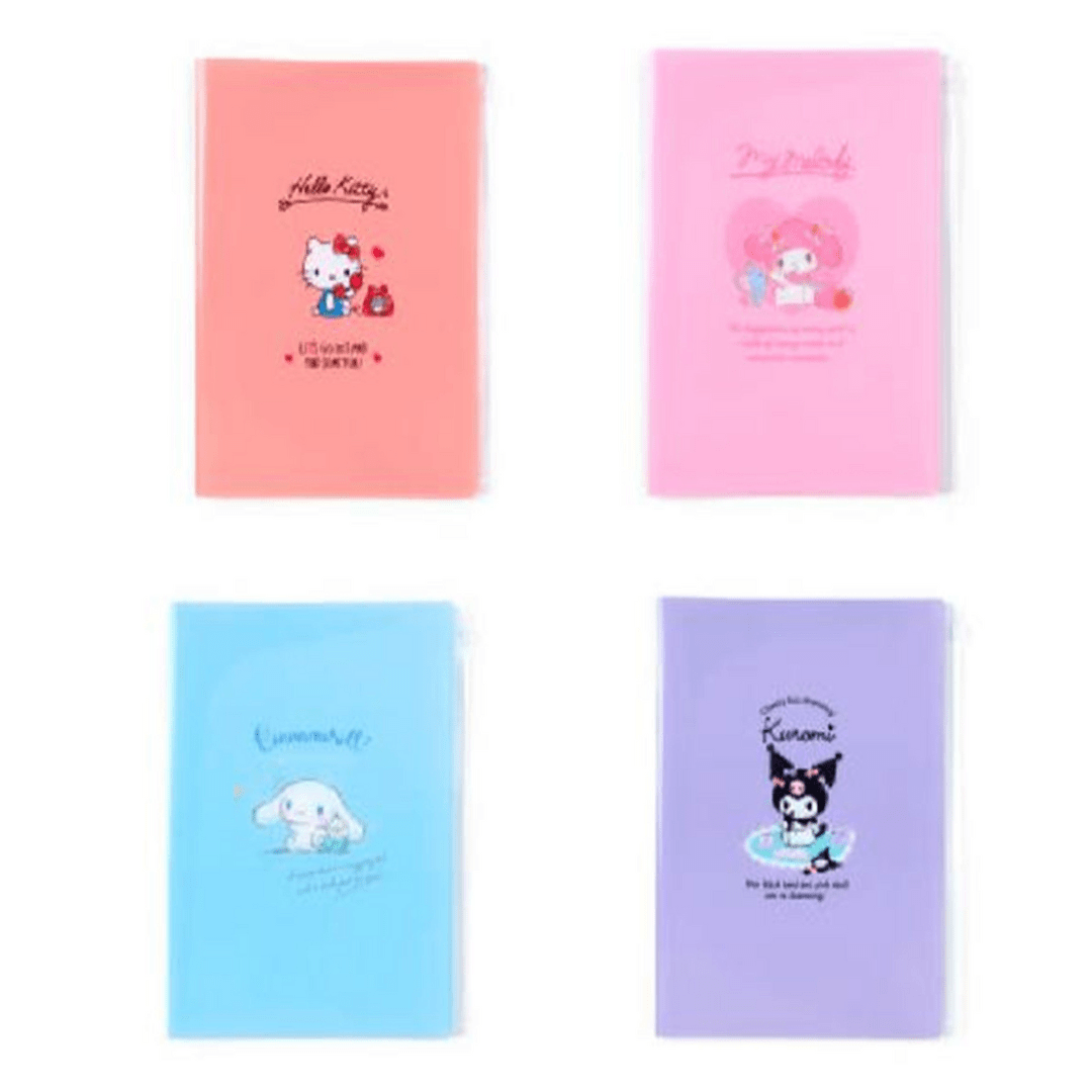 Enesco Sanrio 6-Pockets A4 Plastic File Folders: Cinnamoroll, Kuromi, My Melody, Hello Kitty Kawaii Gifts