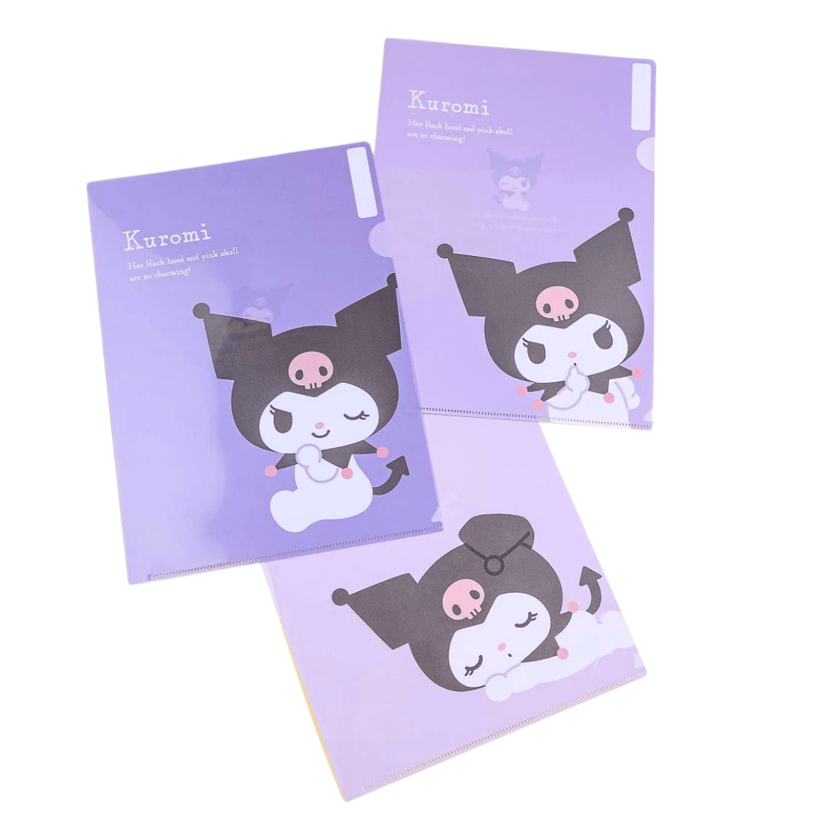 Enesco Sanrio A4 Plastic File Folders 3-Piece Sets: Pochacco, Hello Kitty, My Melody, Cinnamoroll, Kuromi Kawaii Gifts