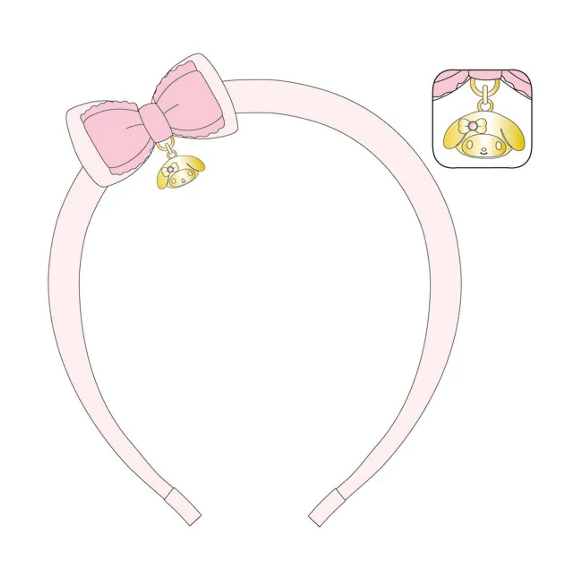 Enesco Cinnamoroll & My Melody Charming Headbands with Golden Charms Kawaii Gifts