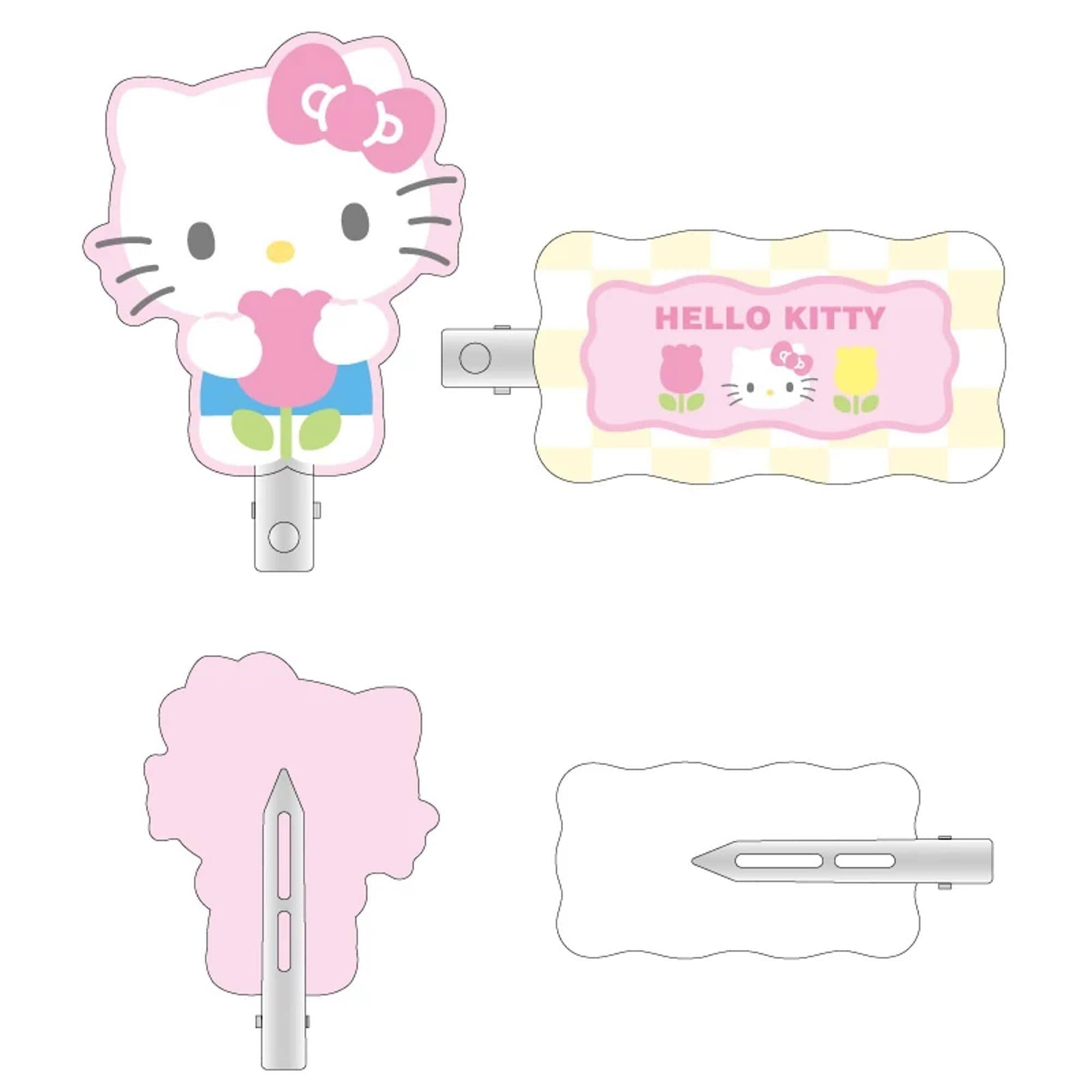 Enesco Sanrio Character Hair Clips Sets: Hello Kitty, My Melody, Cinnamoroll, Kuromi Hello Kitty Kawaii Gifts 4550337122488