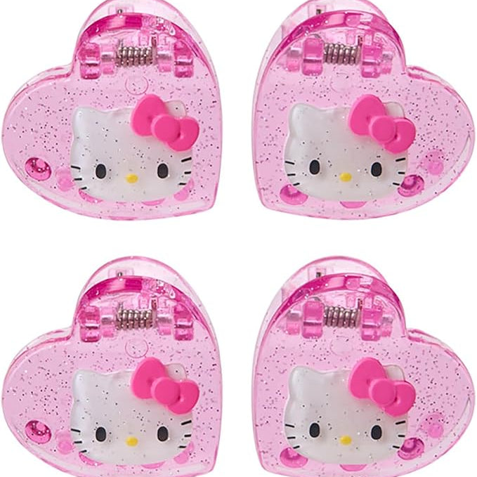 Enesco Sanrio Mini Hair Clips 4-Piece Sets (4 Characters to Choose From!) Hello Kitty Kawaii Gifts 4550337159064