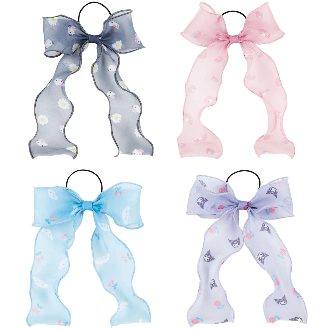 Enesco Sanrio Organdy Ponytail Holders: My Melody, Cinnamoroll, Kuromi, Hello Kitty Kawaii Gifts