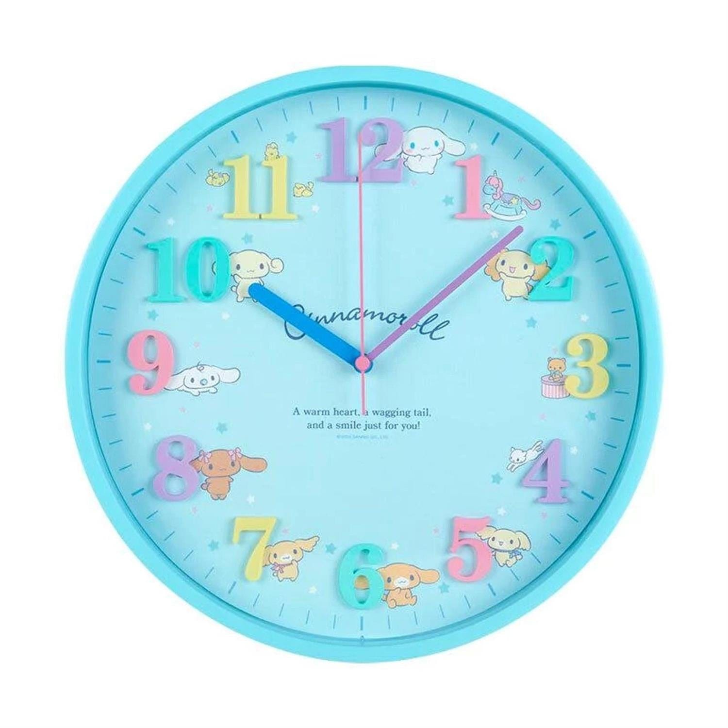 Enesco Cinnamoroll Blue Wall Clock Kawaii Gifts 4550337100677