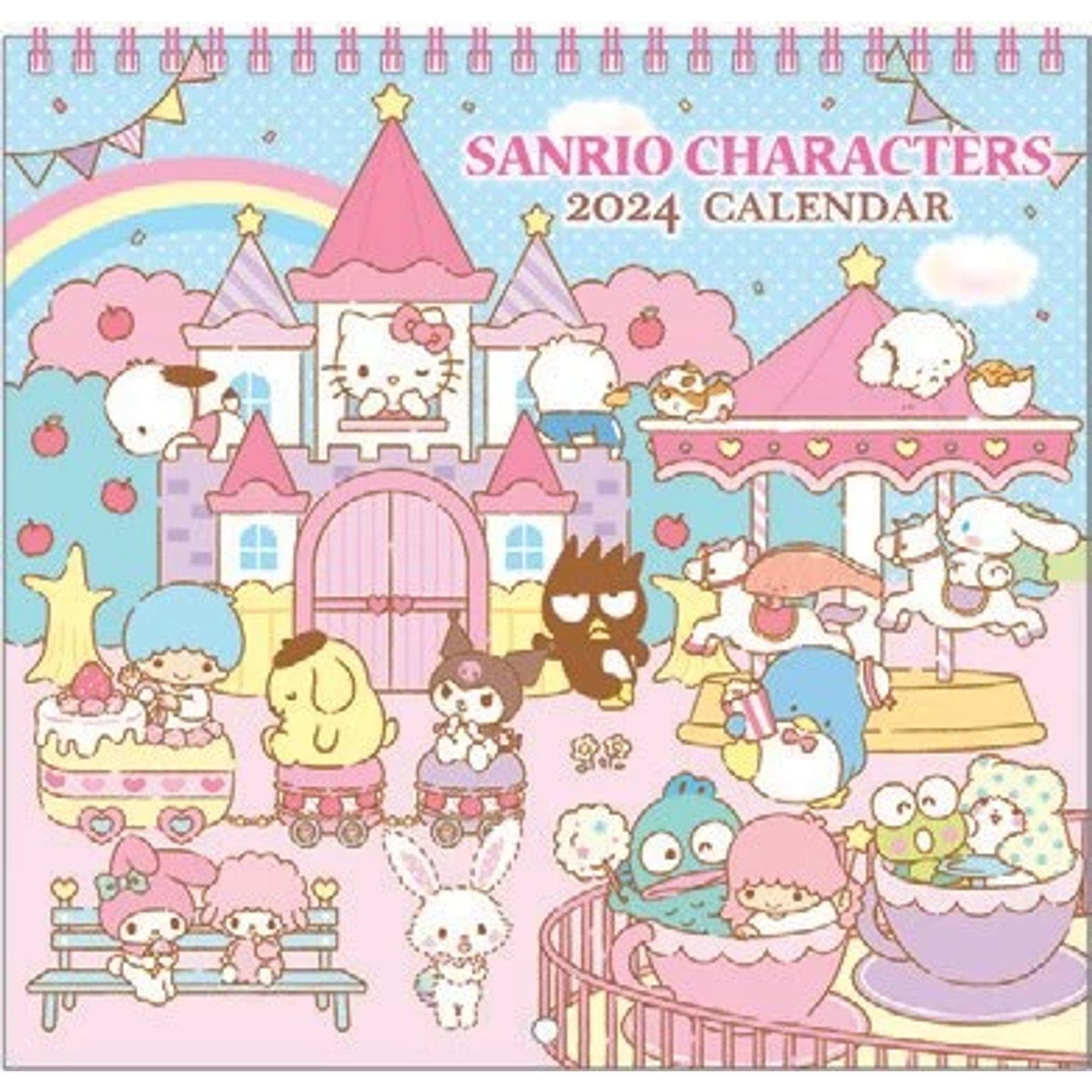 Enesco Sanrio All Stars 2024 Wall Calendar Kawaii Gifts