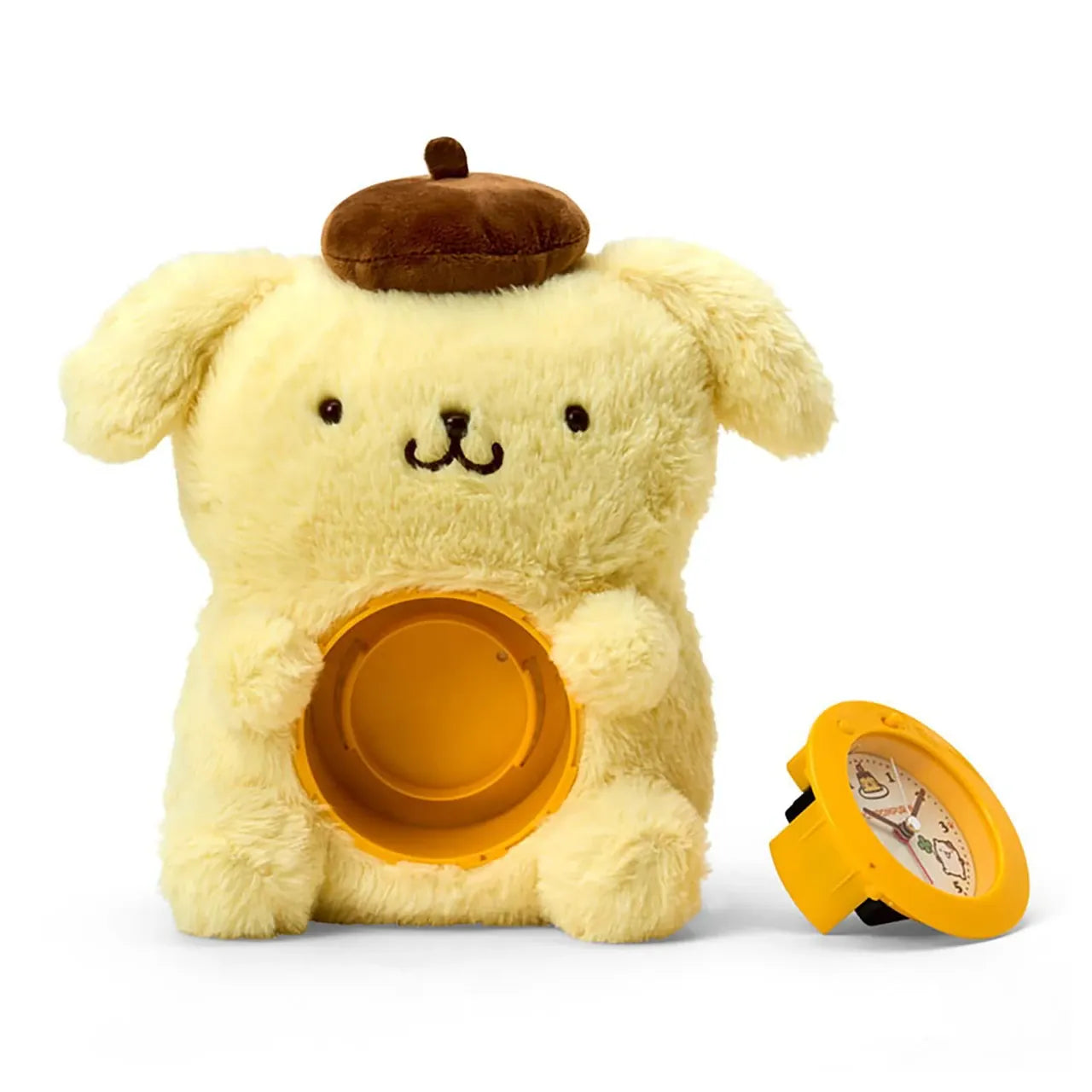 Enesco Sanrio Pompompurin Happy 30th Anniversary 11.5" Plush Clock Kawaii Gifts 4550624851947