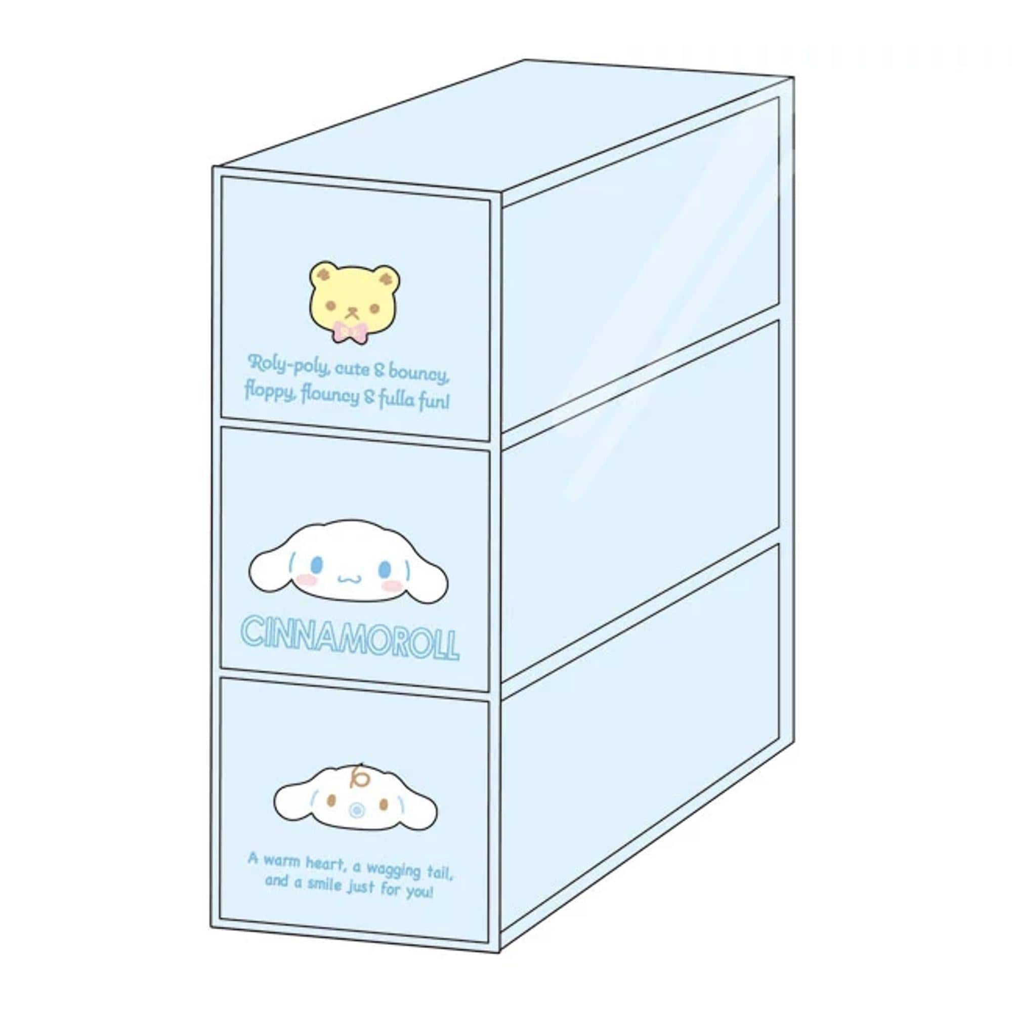 Enesco Sanrio Stackable Chest of Drawers: My Melody, Cinnamoroll, Kuromi Cinnamoroll Kawaii Gifts