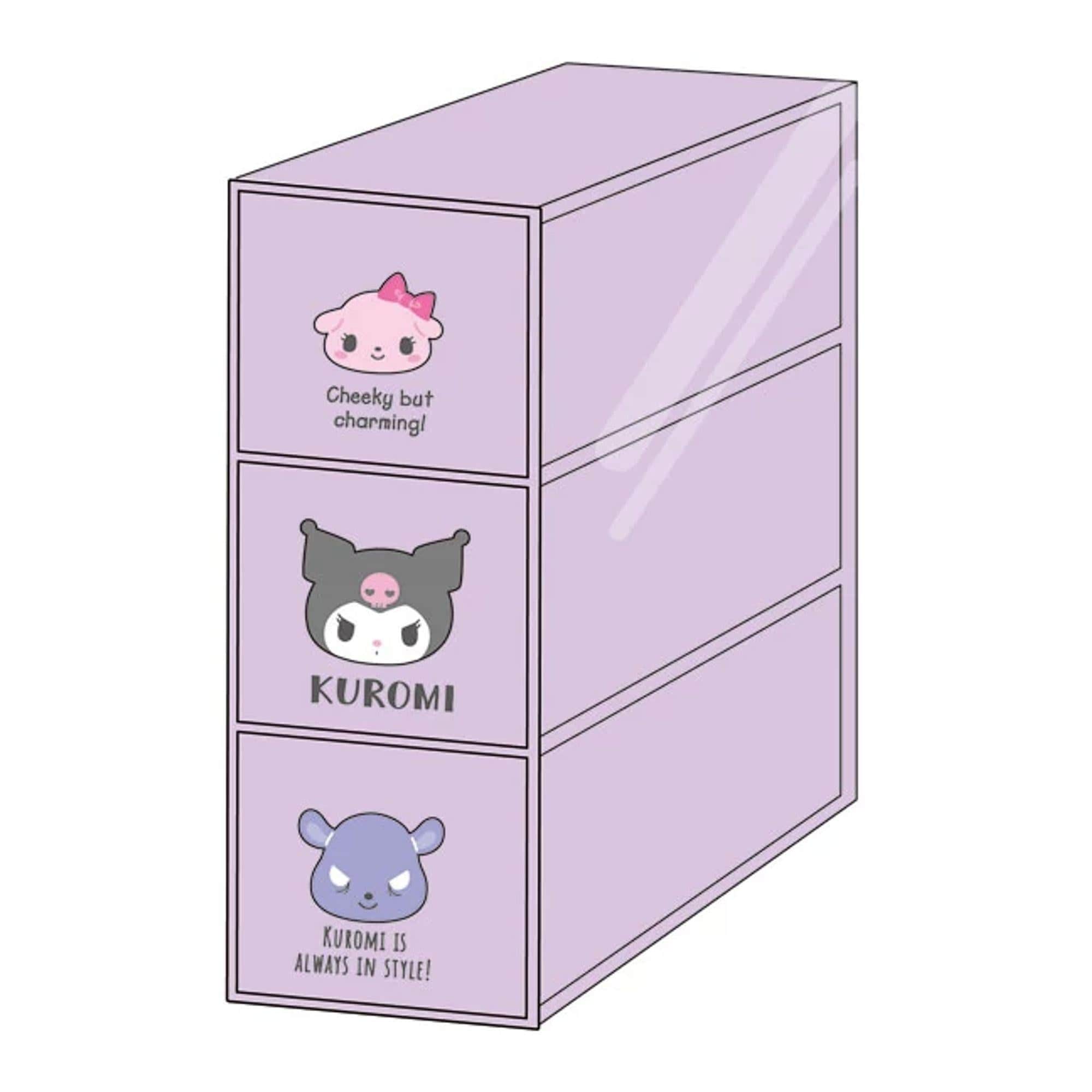 Enesco Sanrio Stackable Chest of Drawers: My Melody, Cinnamoroll, Kuromi Kuromi Kawaii Gifts