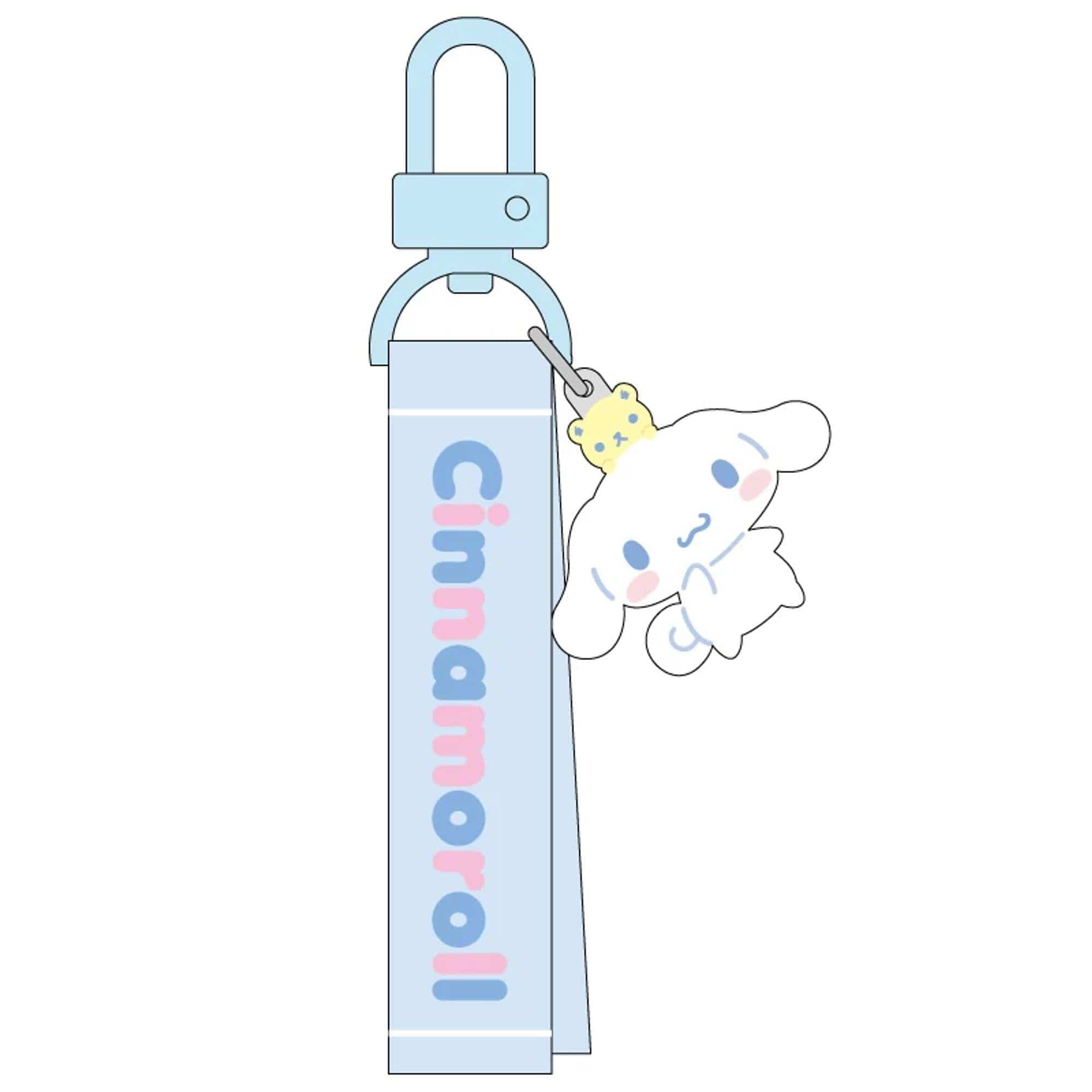 Enesco Sanrio All Stars Acrylic Mascot Keychains with Embroidered Name Tag Cinnamoroll Kawaii Gifts 4550337304211