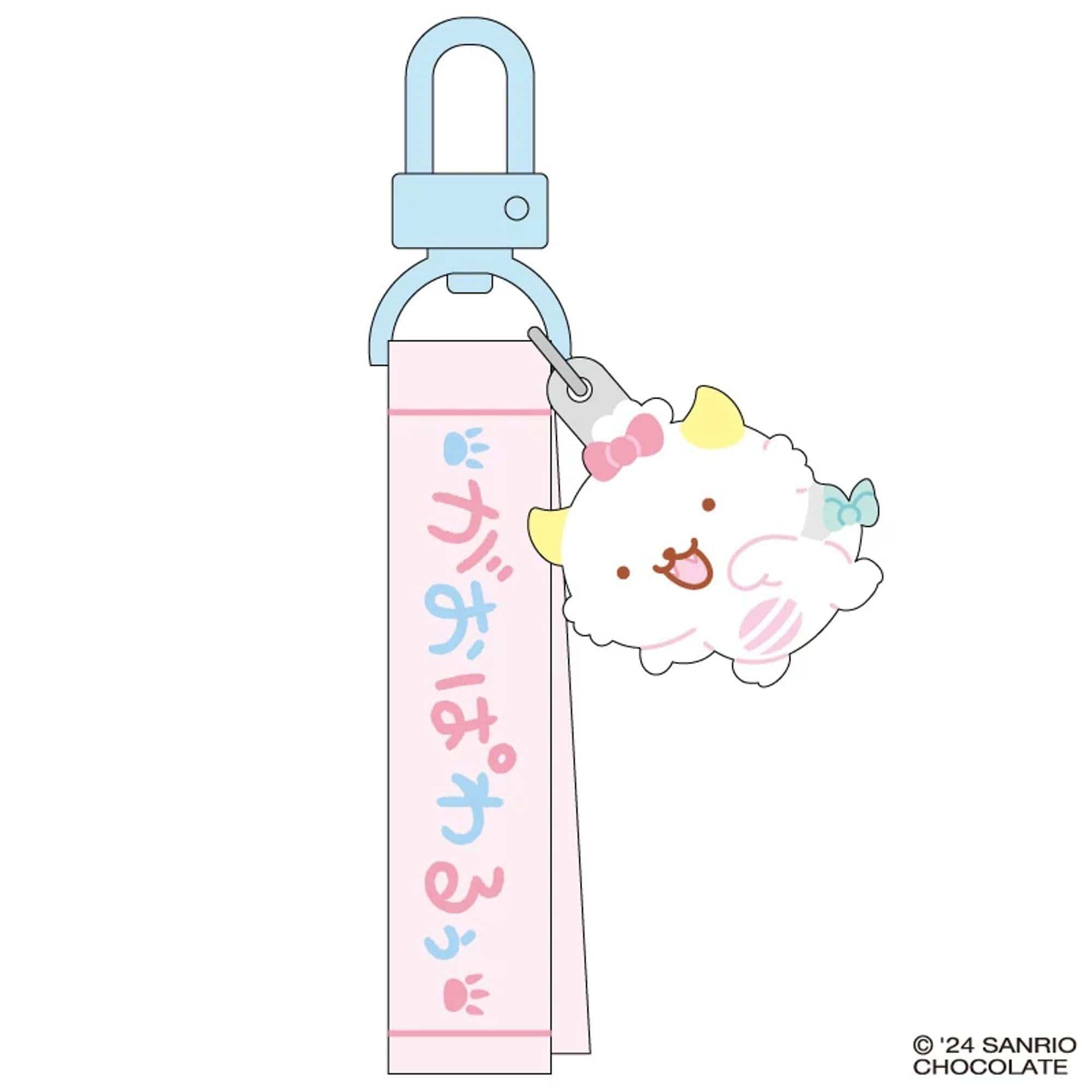 Enesco Sanrio All Stars Acrylic Mascot Keychains with Embroidered Name Tag Gaopowerroo Kawaii Gifts 4550337311400