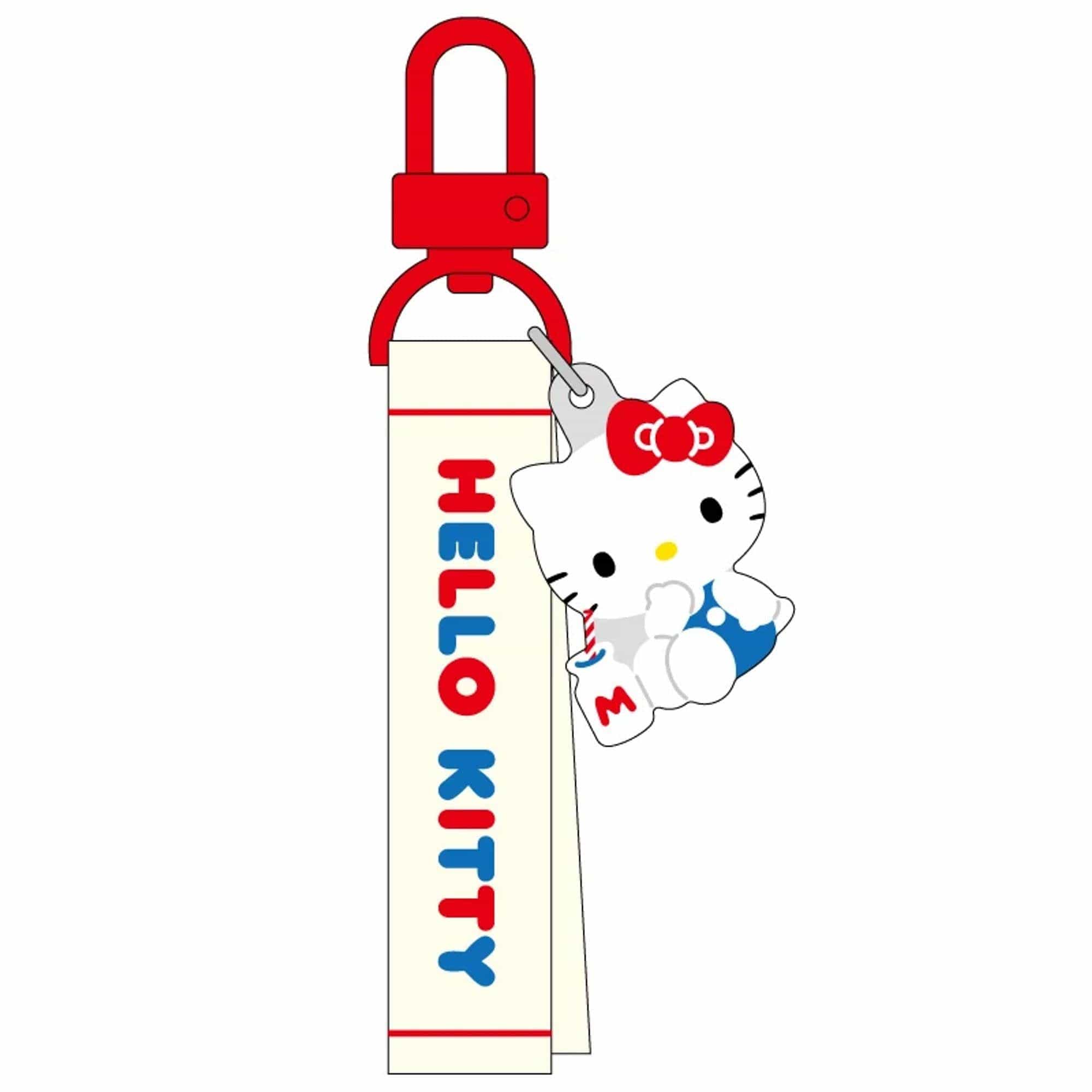 Enesco Sanrio All Stars Acrylic Mascot Keychains with Embroidered Name Tag Hello Kitty Kawaii Gifts 4550337304044