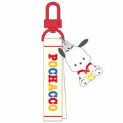 Enesco Sanrio All Stars Acrylic Mascot Keychains with Embroidered Name Tag Pochacco Kawaii Gifts 4550337304259