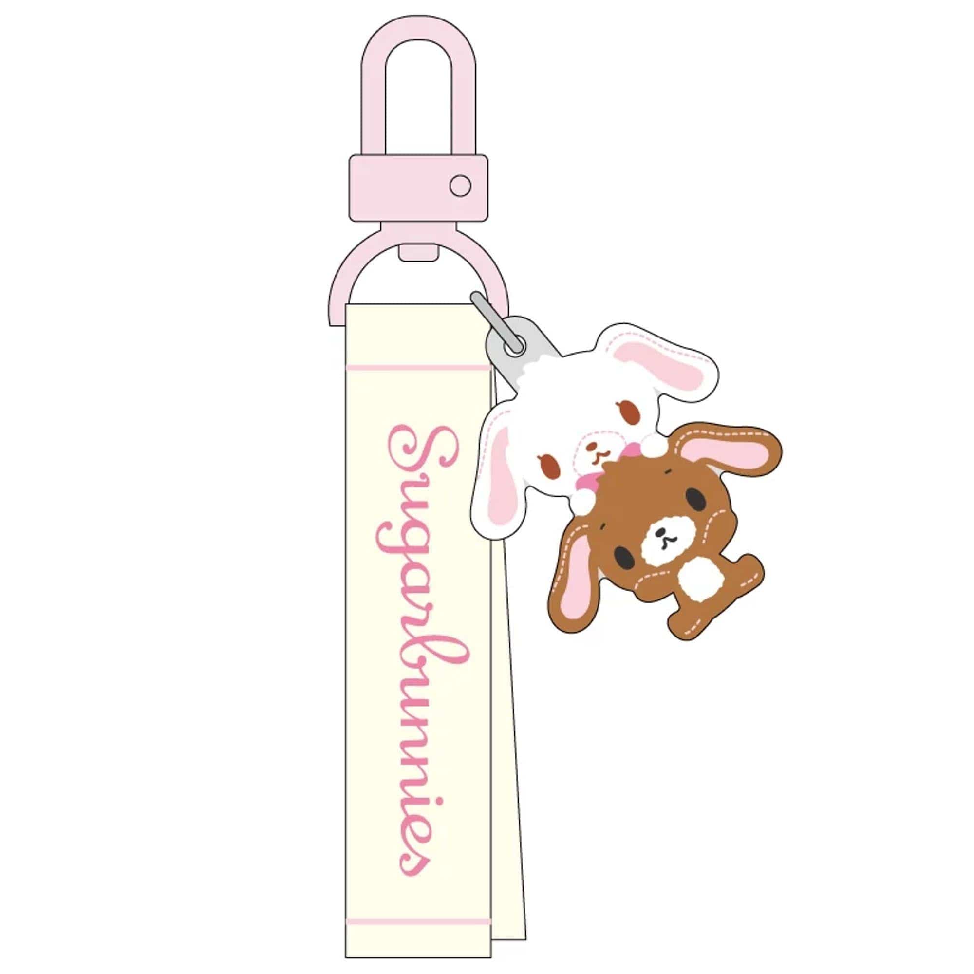 Enesco Sanrio All Stars Acrylic Mascot Keychains with Embroidered Name Tag Sugarbunnies Kawaii Gifts 4550337310946