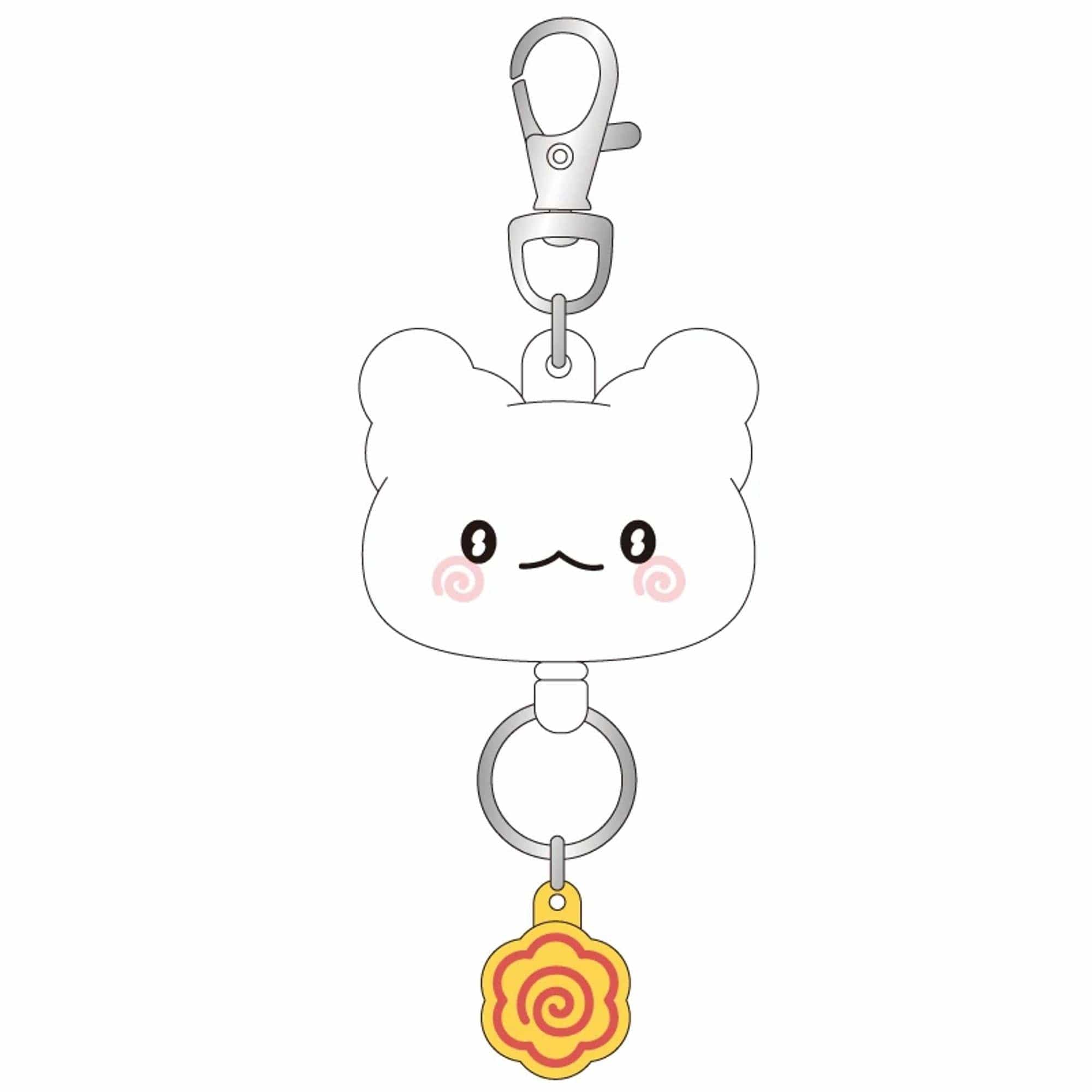 Enesco Sanrio All Stars Retractable Keychains with Dangly Charms Hanamaruobake Kawaii Gifts 4550337169490