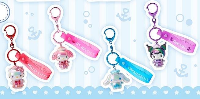 Enesco Sanrio Aurora Sparkly Sailor Mascot Keychains with Straps (4 to Choose From!) Kawaii Gifts