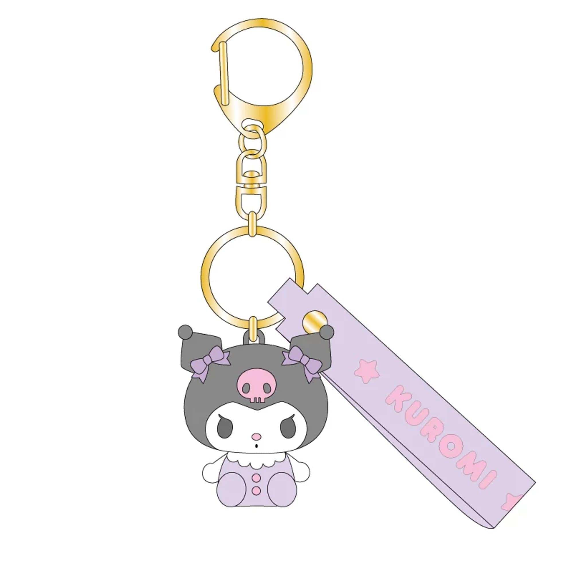 Enesco Sanrio Mascot Keyrings: Hello Kitty, My Melody, Kuromi, Cinnamoroll Kuromi Kawaii Gifts