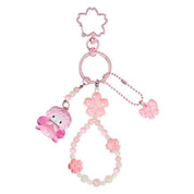 Enesco Sanrio Sakura Beaded Cherry Blossom All Stars Charm Key Rings (KT, MM, KU, MP) Kawaii Gifts