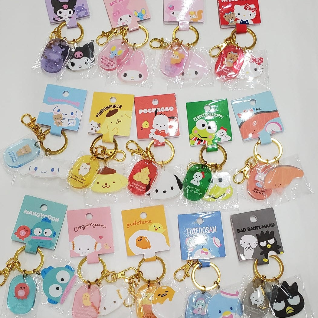 Enesco Sanrio Sweet Faces Acrylic Key Rings Kawaii Gifts