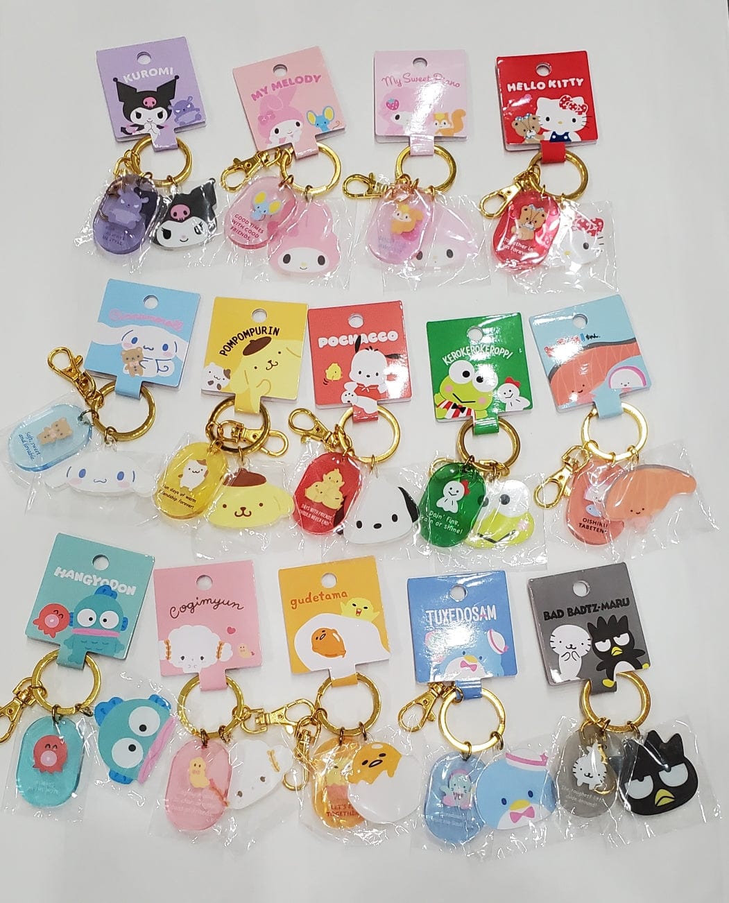 Enesco Sanrio Sweet Faces Acrylic Key Rings Kawaii Gifts