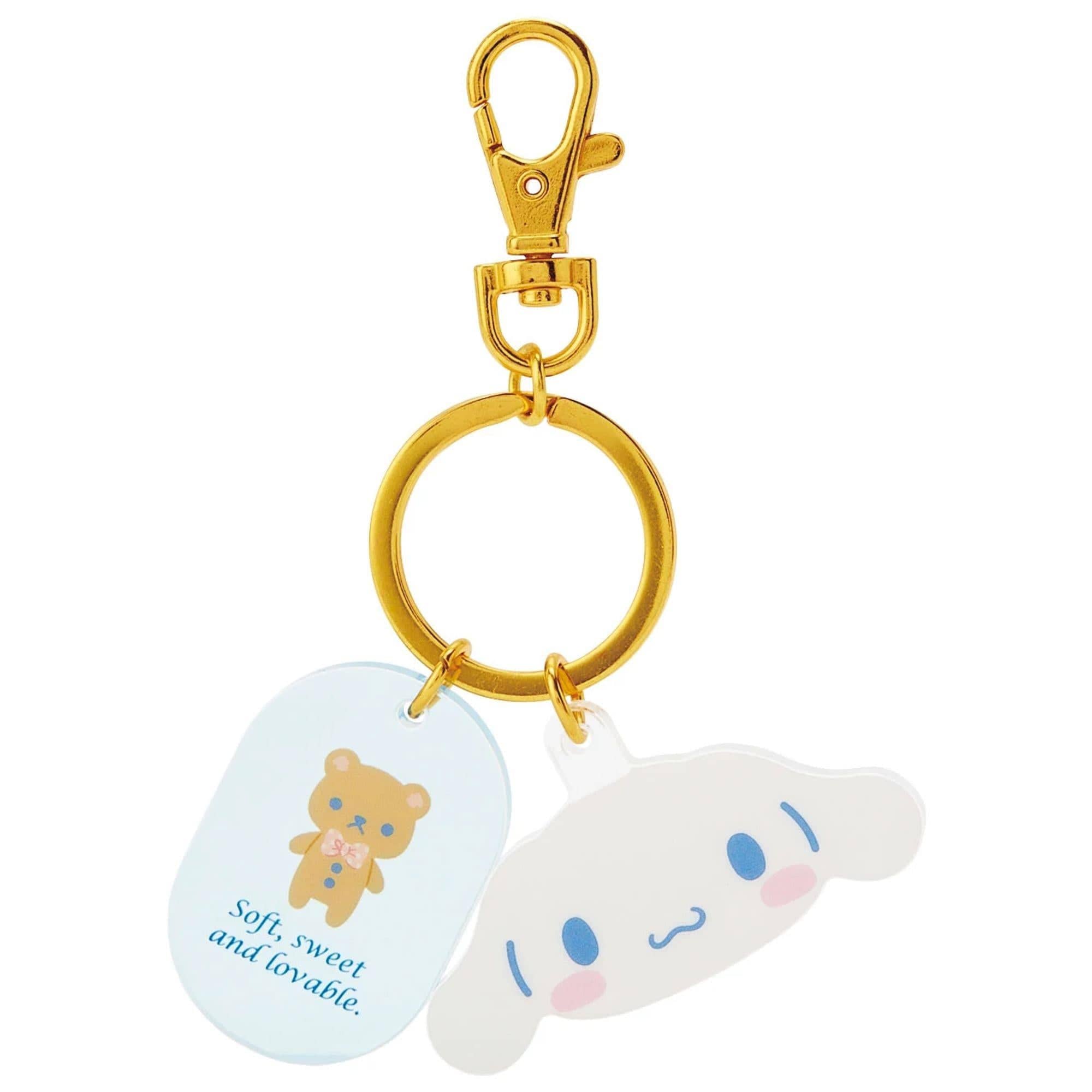 Enesco Sanrio Sweet Faces Acrylic Key Rings Cinnamoroll Kawaii Gifts
