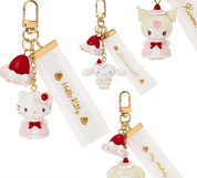 Enesco Sanrio Whip Cream Strawberry Cake Charm Key Rings (HK, MM, CN, KU) Kawaii Gifts