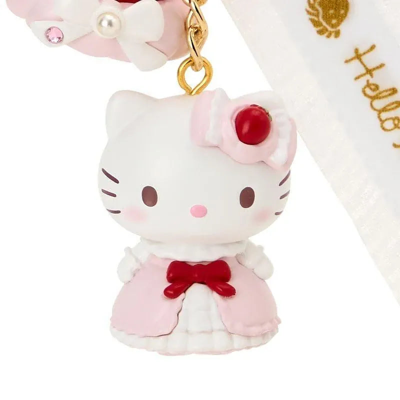 Enesco Sanrio Whip Cream Strawberry Cake Charm Key Rings (HK, MM, CN, KU) Hello Kitty Kawaii Gifts 4550624284264