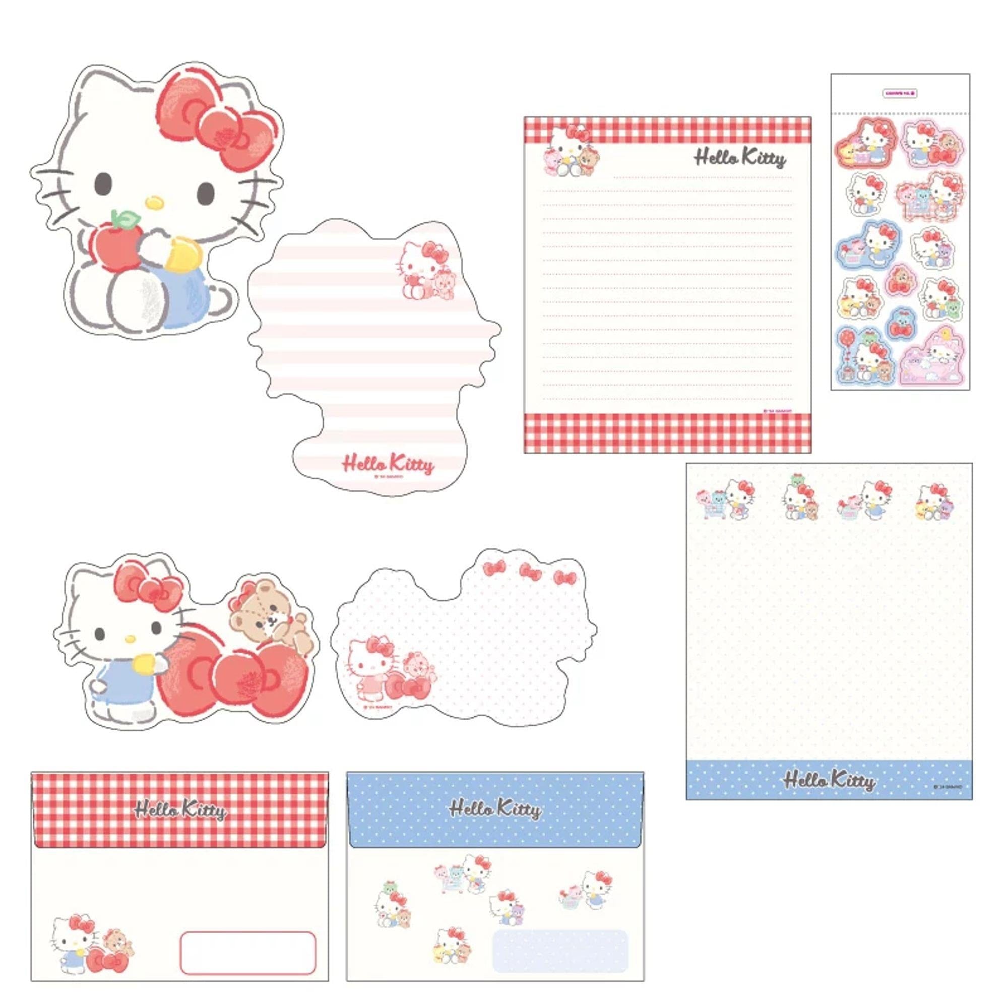 Enesco Sanrio Friends Die-Cut Letter Sets With Seal Stickers Kawaii Gifts