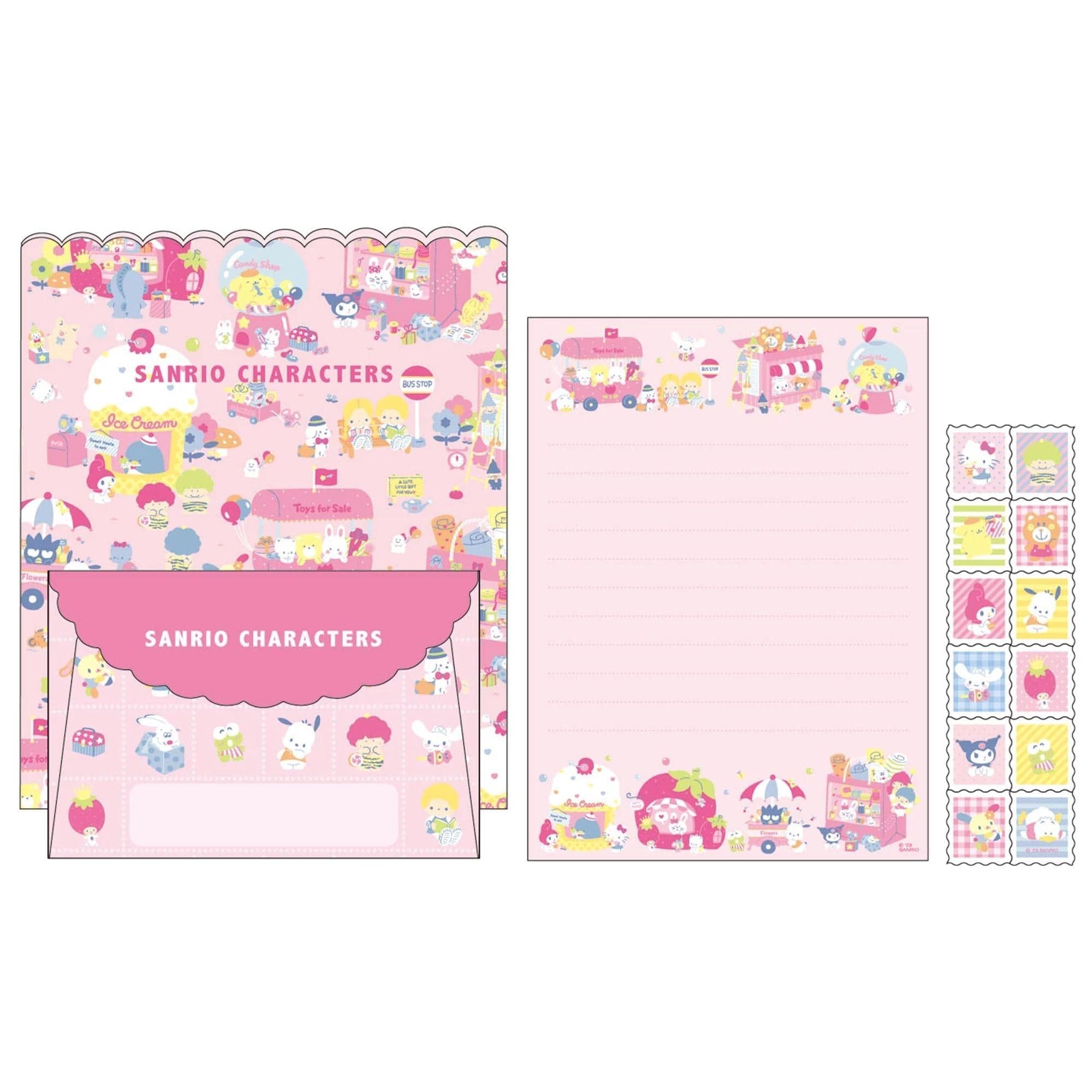 Enesco Sanrio Friends Sweets Shop Letter Set Kawaii Gifts 4550337670088