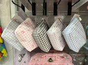 Enesco Sanrio Friends Gingham Makeup Pouches Kawaii Gifts