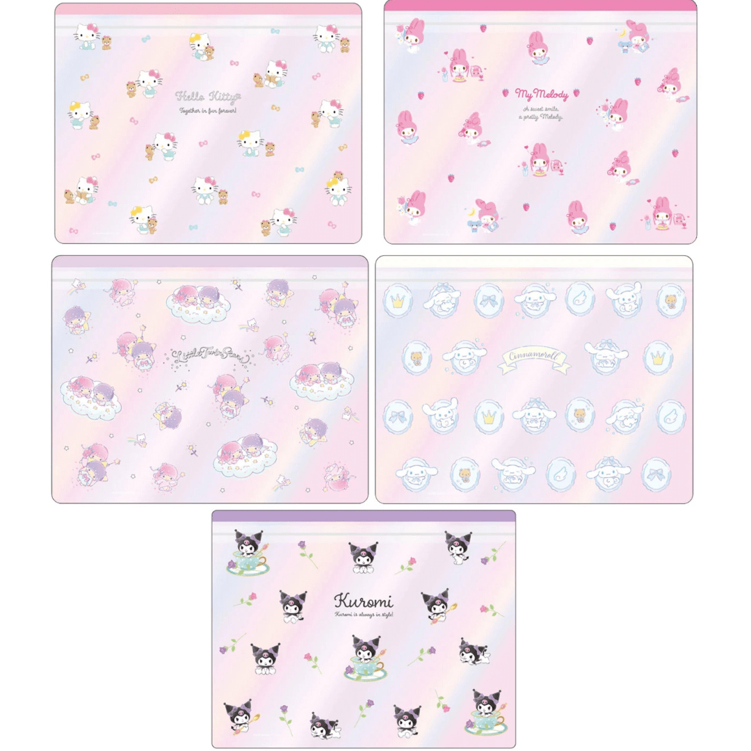 Enesco Sanrio Friends Hologram Zipper Bags Kawaii Gifts