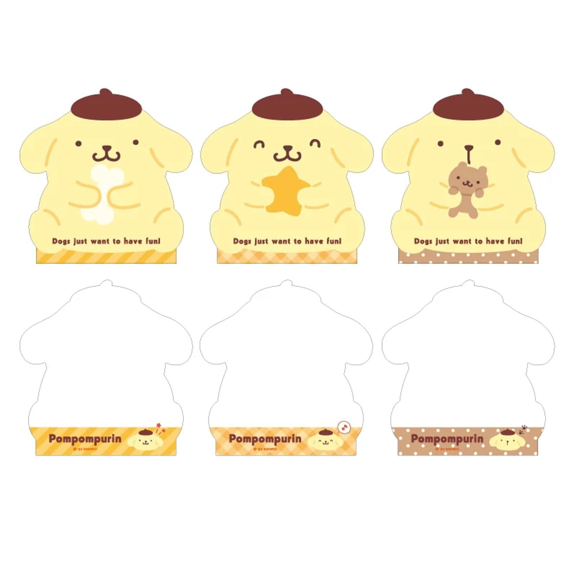 Enesco Sanrio Die-Cut Memo Pads: My Melody, Pompompurin, Cinnamoroll, Kuromi, Pochacco Kawaii Gifts