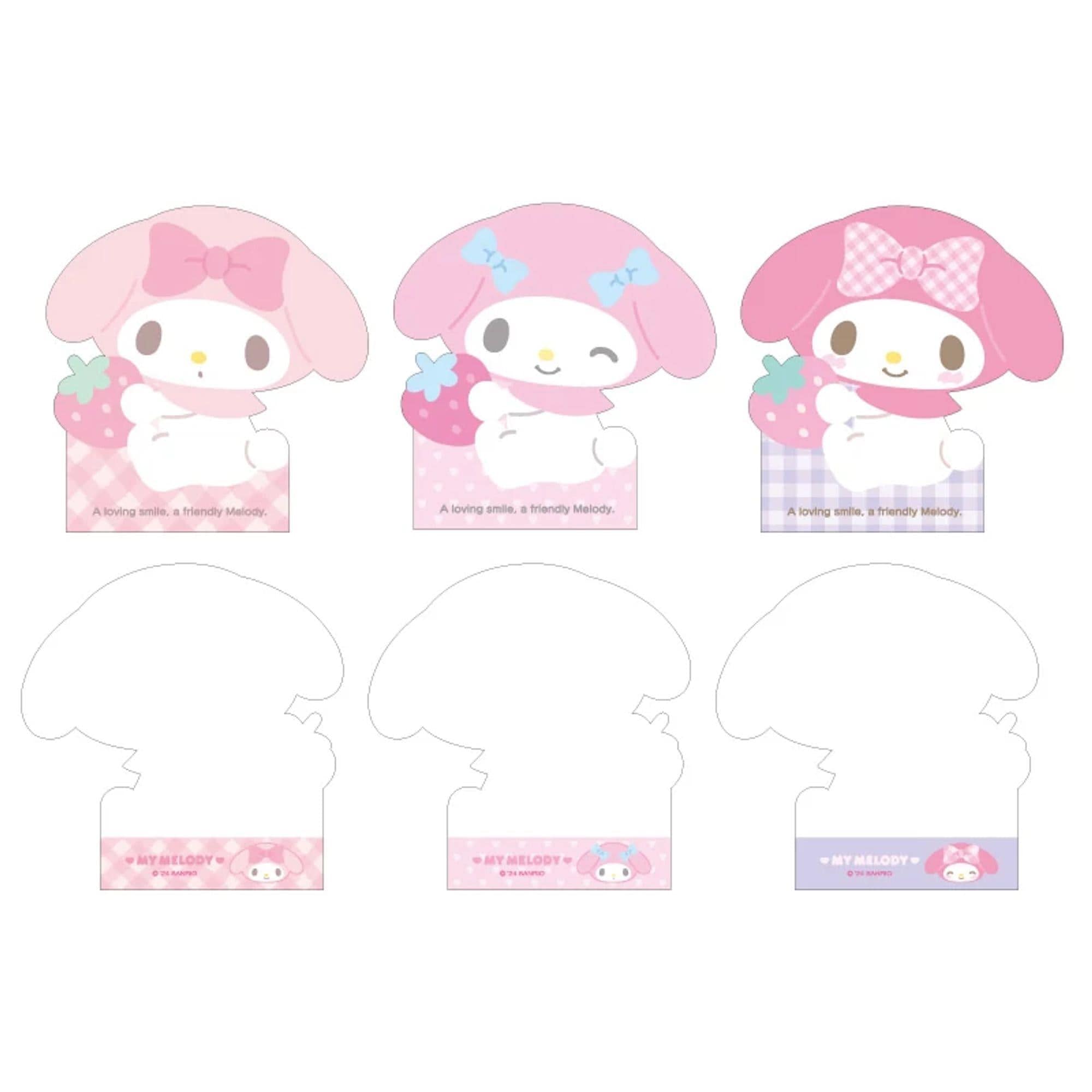 Enesco Sanrio Die-Cut Memo Pads: My Melody, Pompompurin, Cinnamoroll, Kuromi, Pochacco Kawaii Gifts