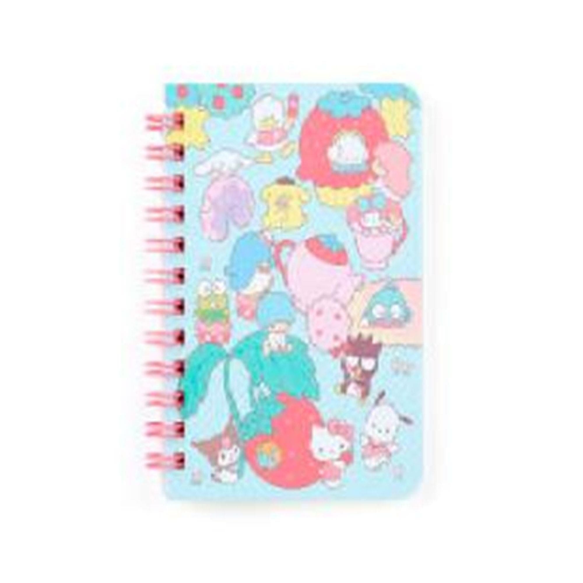 Enesco Sanrio Friends Ruled Pocket Notebooks: Pompompurin, My Melody, Cinnamoroll, Kuromi, Character Mix All Stars Kawaii Gifts 4550337067079