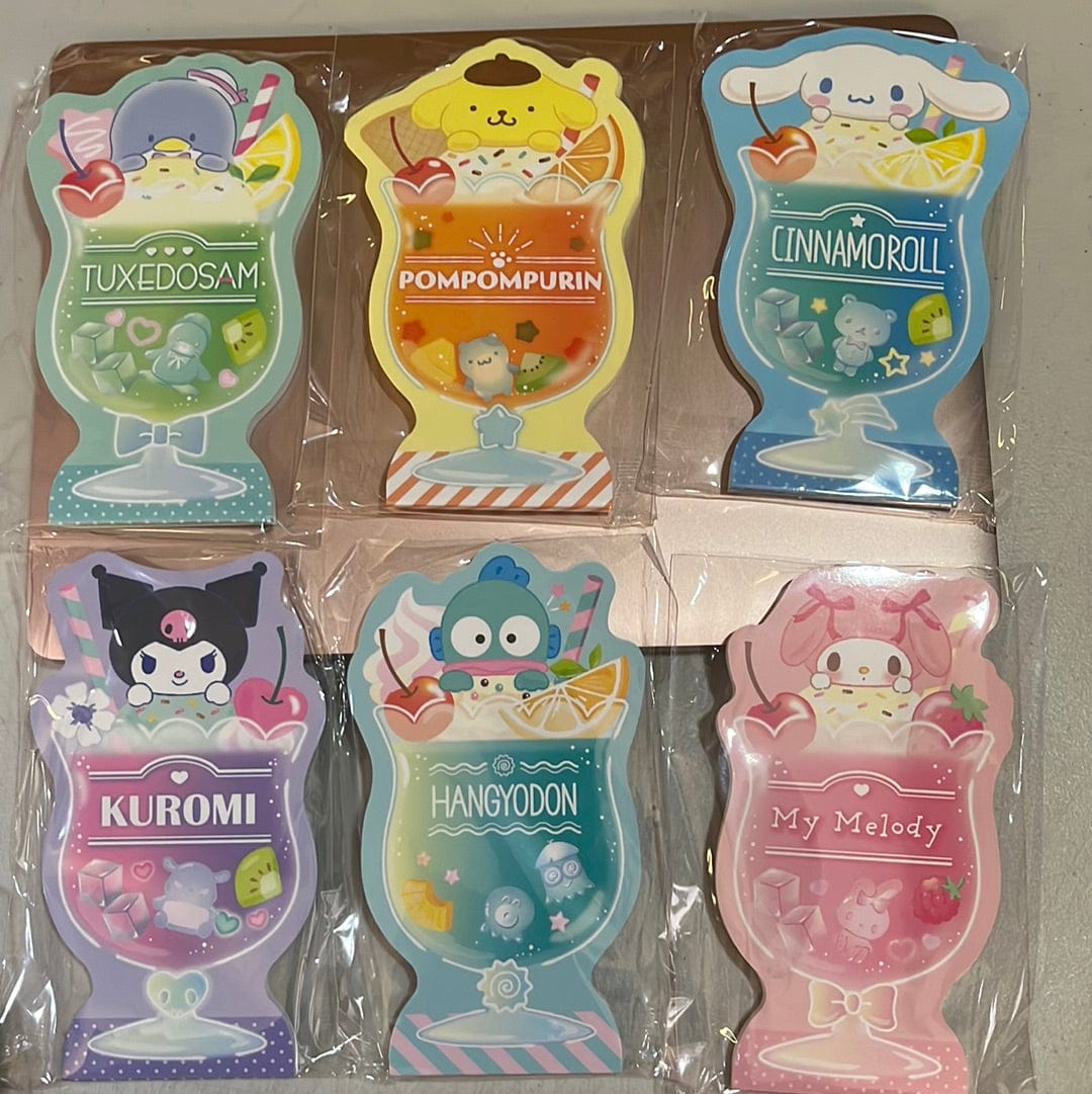 Enesco Sanrio Friends Soda Float Memo Pads Kawaii Gifts