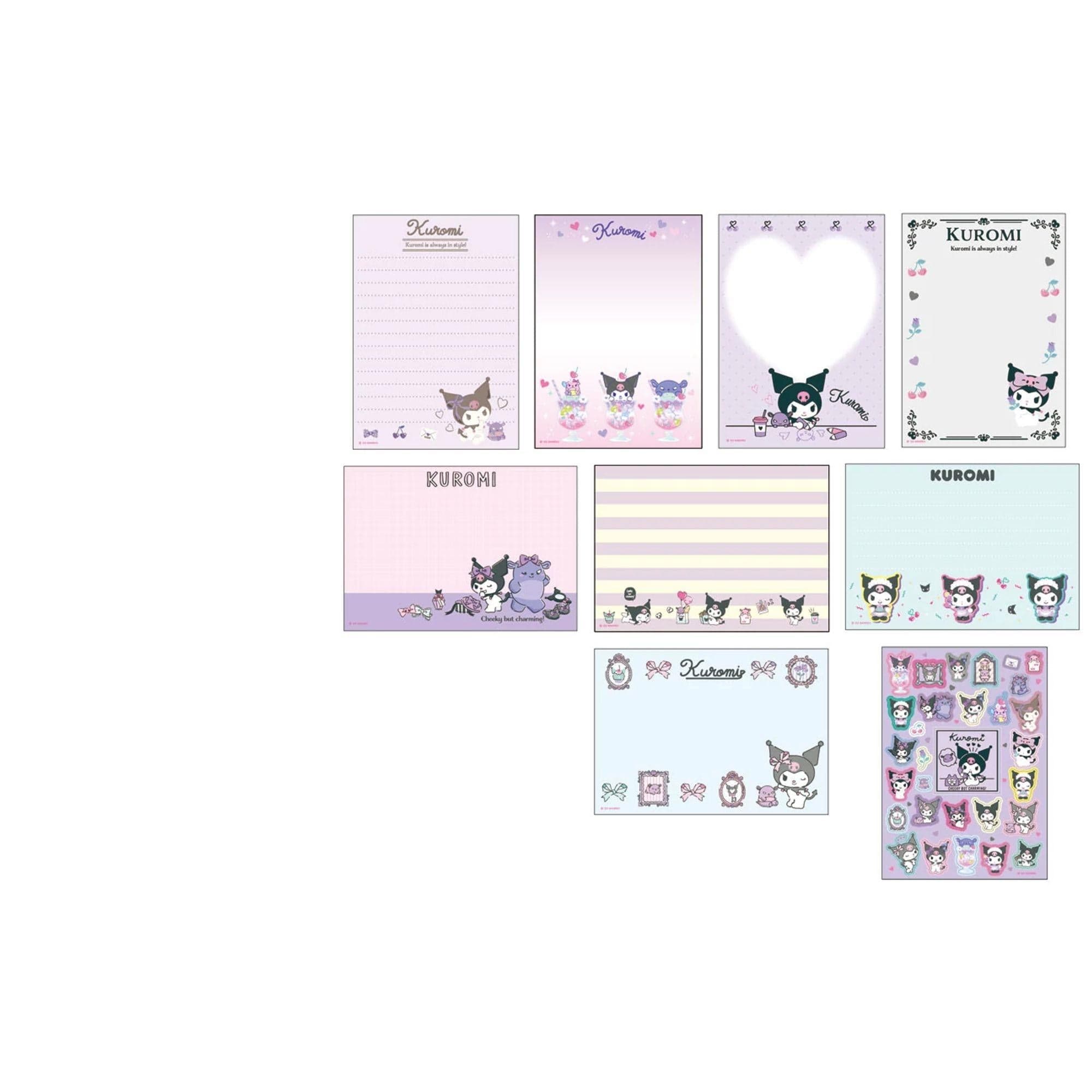 Enesco Sanrio Kuromi's Room 8-Design Memo Pad with Stickers Kawaii Gifts 4550337017050