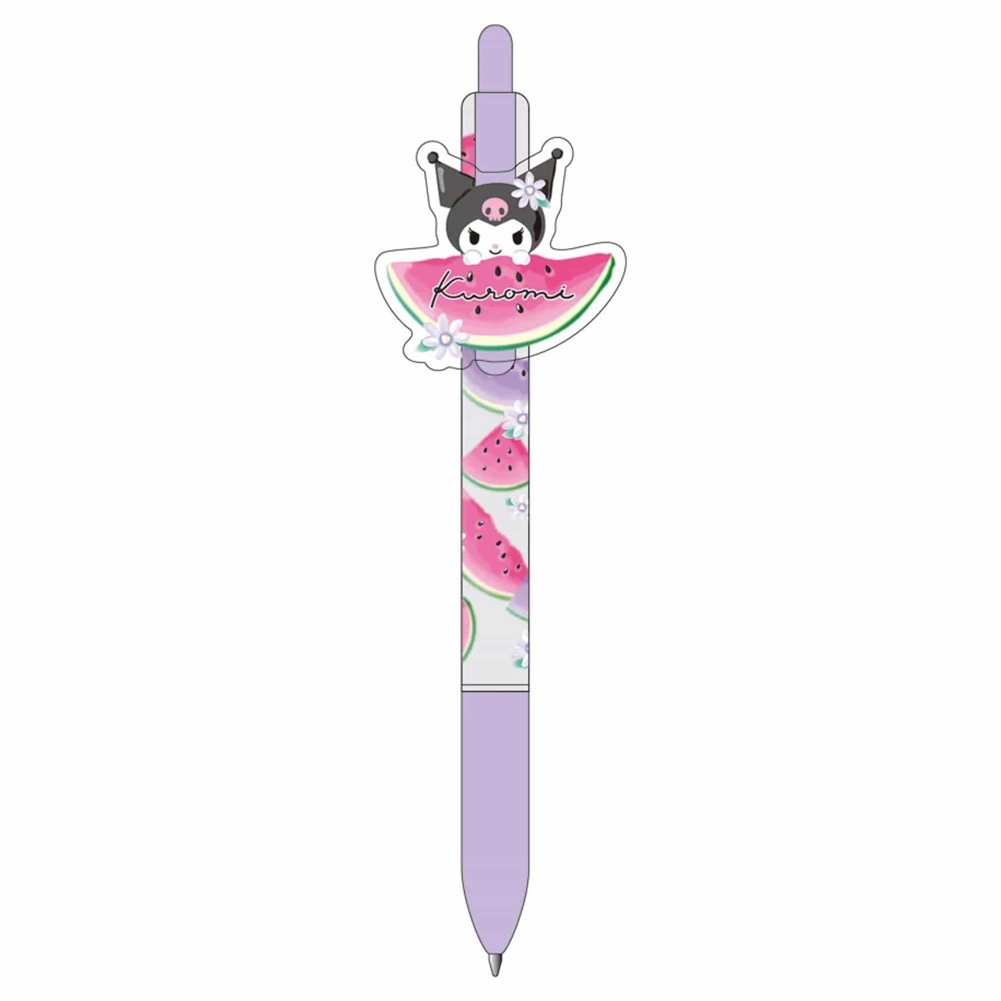 Enesco Fruity Sanrio Friends Ballpoint Pens Kuromi Kawaii Gifts