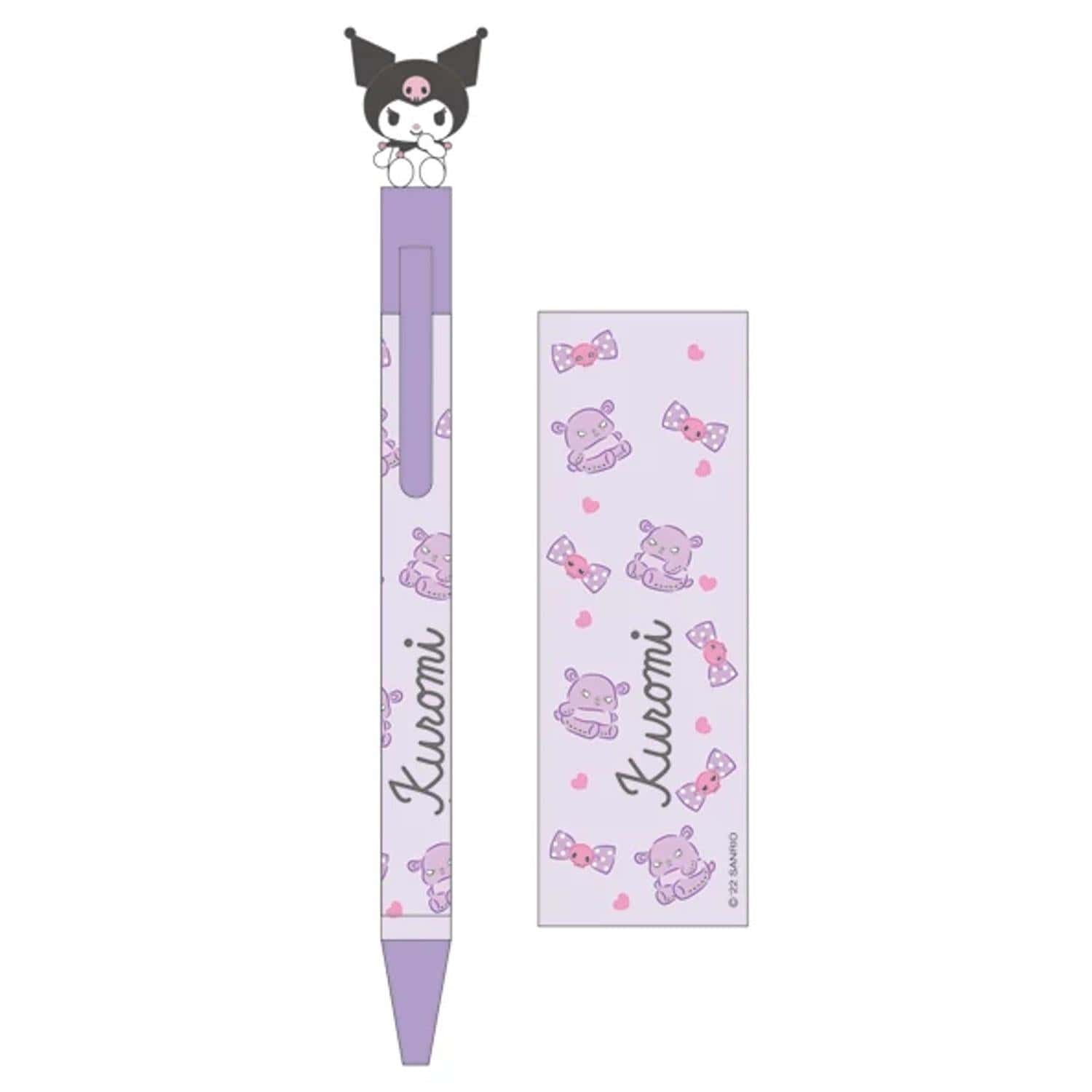 Enesco Sanrio Mascot Ballpoint Pens (8 to Choose From) Kuromi Kawaii Gifts 4550337394434