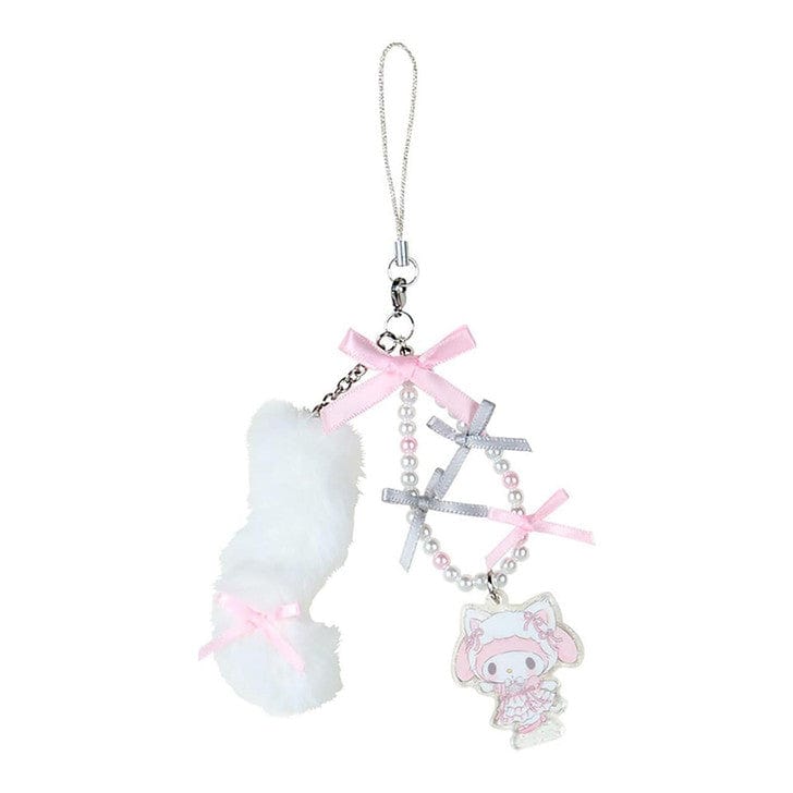 Enesco Sanrio Fluffy White Cat Ballerina Phone Charms: Cinnamoroll, My Melody, Hello Kitty Kawaii Gifts