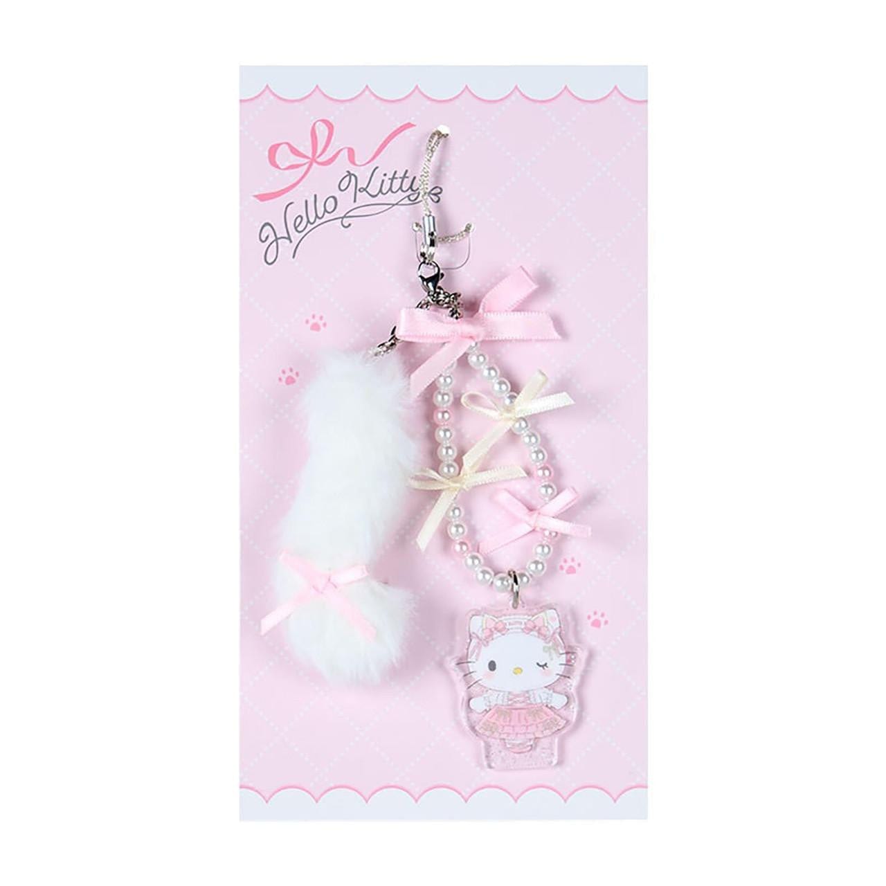 Enesco Sanrio Fluffy White Cat Ballerina Phone Charms: Cinnamoroll, My Melody, Hello Kitty Hello Kitty Kawaii Gifts 4550624463249