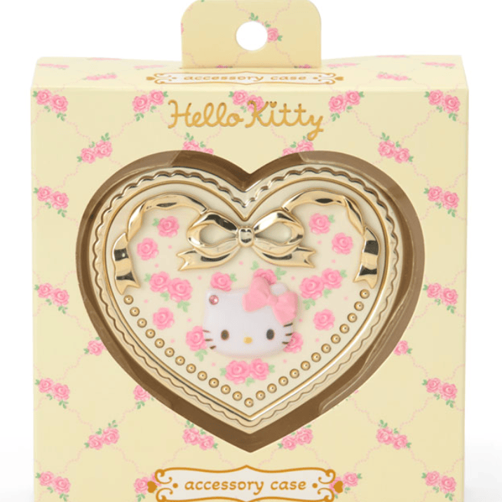 Enesco Sanrio All Stars Heart-Shaped Compact Mirror Accessory Case (HK, MM, CN, KU) Hello Kitty Kawaii Gifts 4550624326704